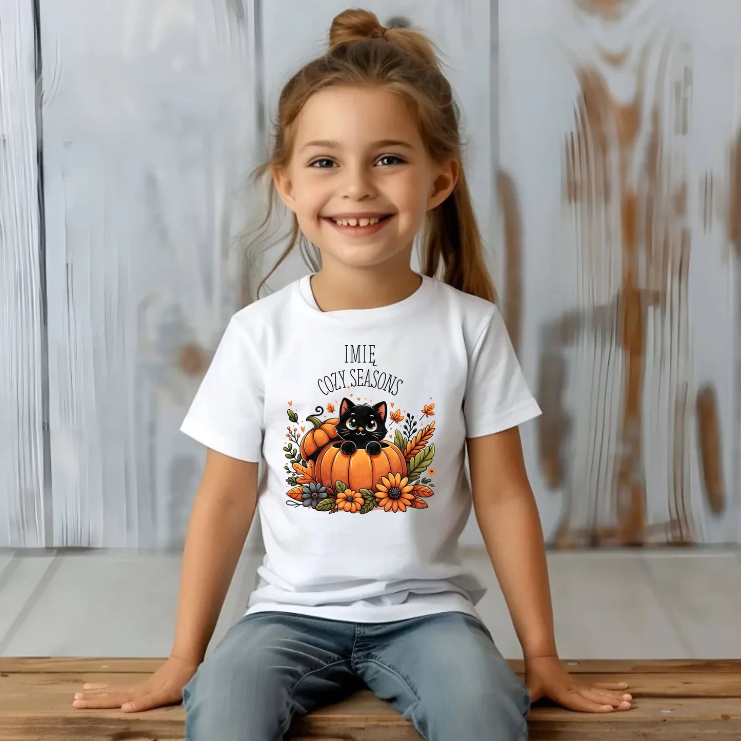 Koszulka dziecięca jesienna - Cozy Seasons - personalizowana JS01 - StoryCups.pl