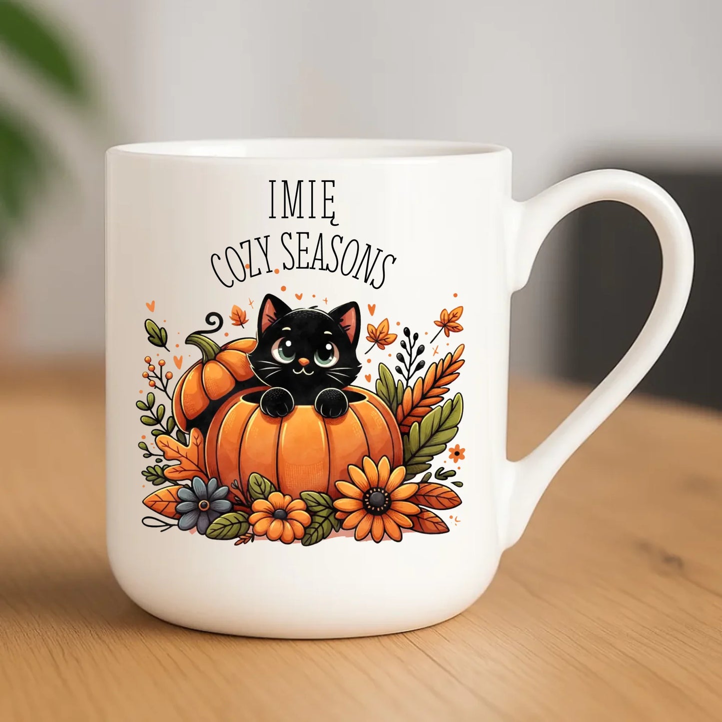Kubek elegant jesieniara - Cozy Seasons - personalizowany JS01 - StoryCups.pl