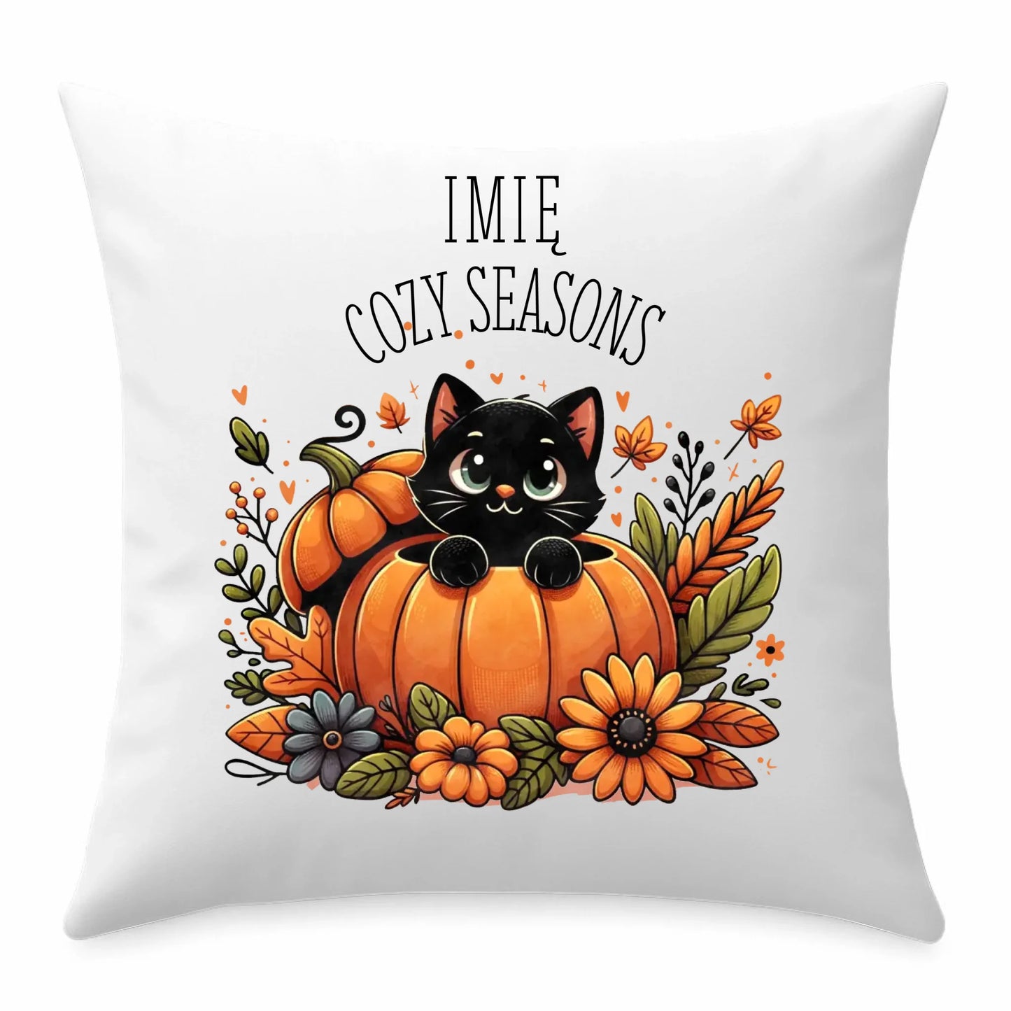 Poduszka jesieniara - Cozy Seasons - personalizowana JS01 - StoryCups.pl