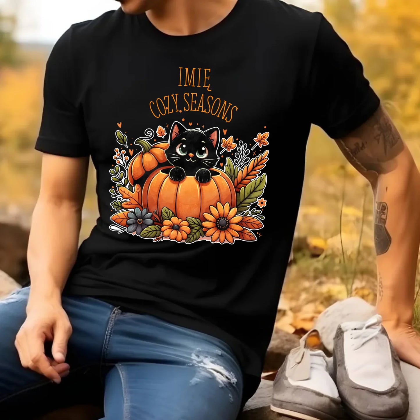 Koszulka męska jesienna - Cozy Seasons - personalizowana JS01 - StoryCups.pl