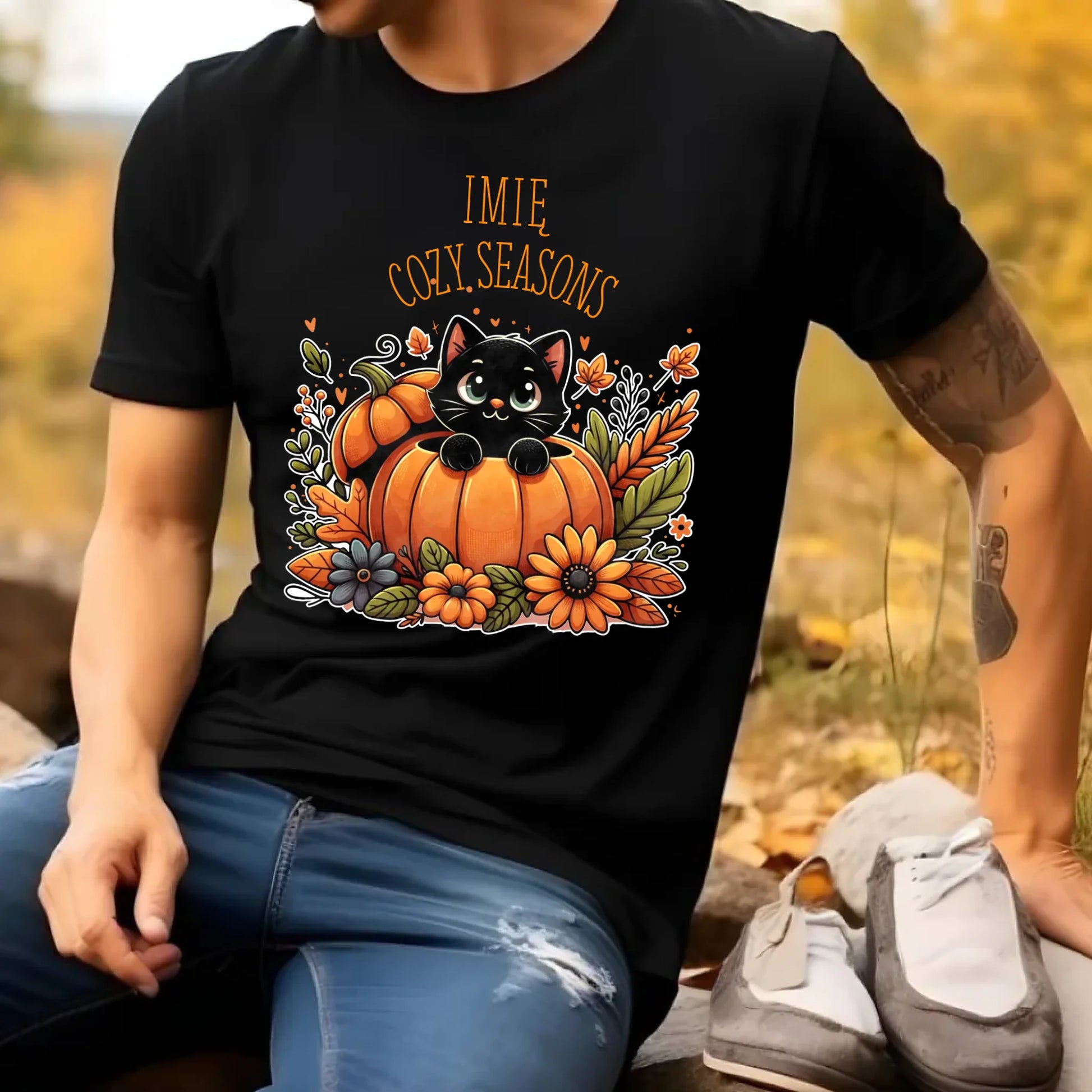 Koszulka męska jesienna - Cozy Seasons - personalizowana JS01 - StoryCups.pl