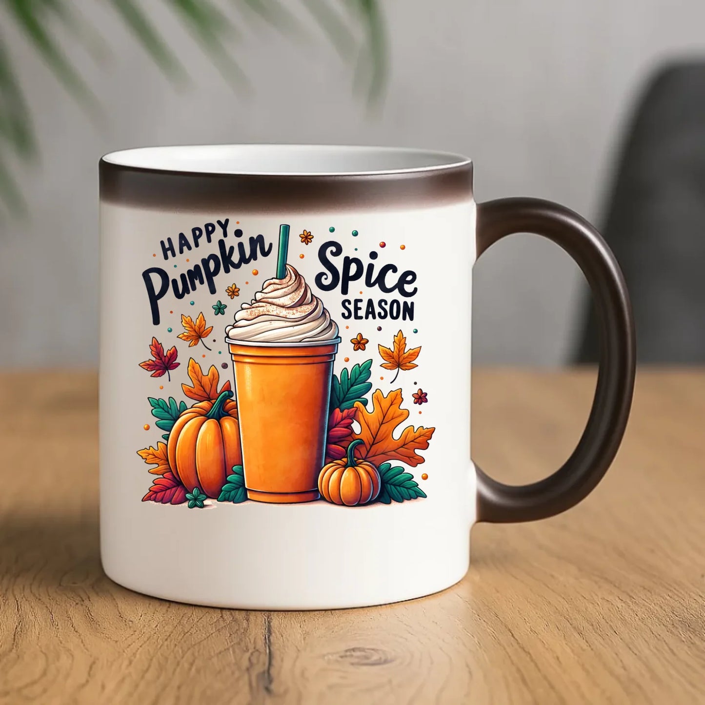 Kubek magiczny jesienny - Pumpkin Spice - kawa dyniowa JS02 - StoryCups.pl