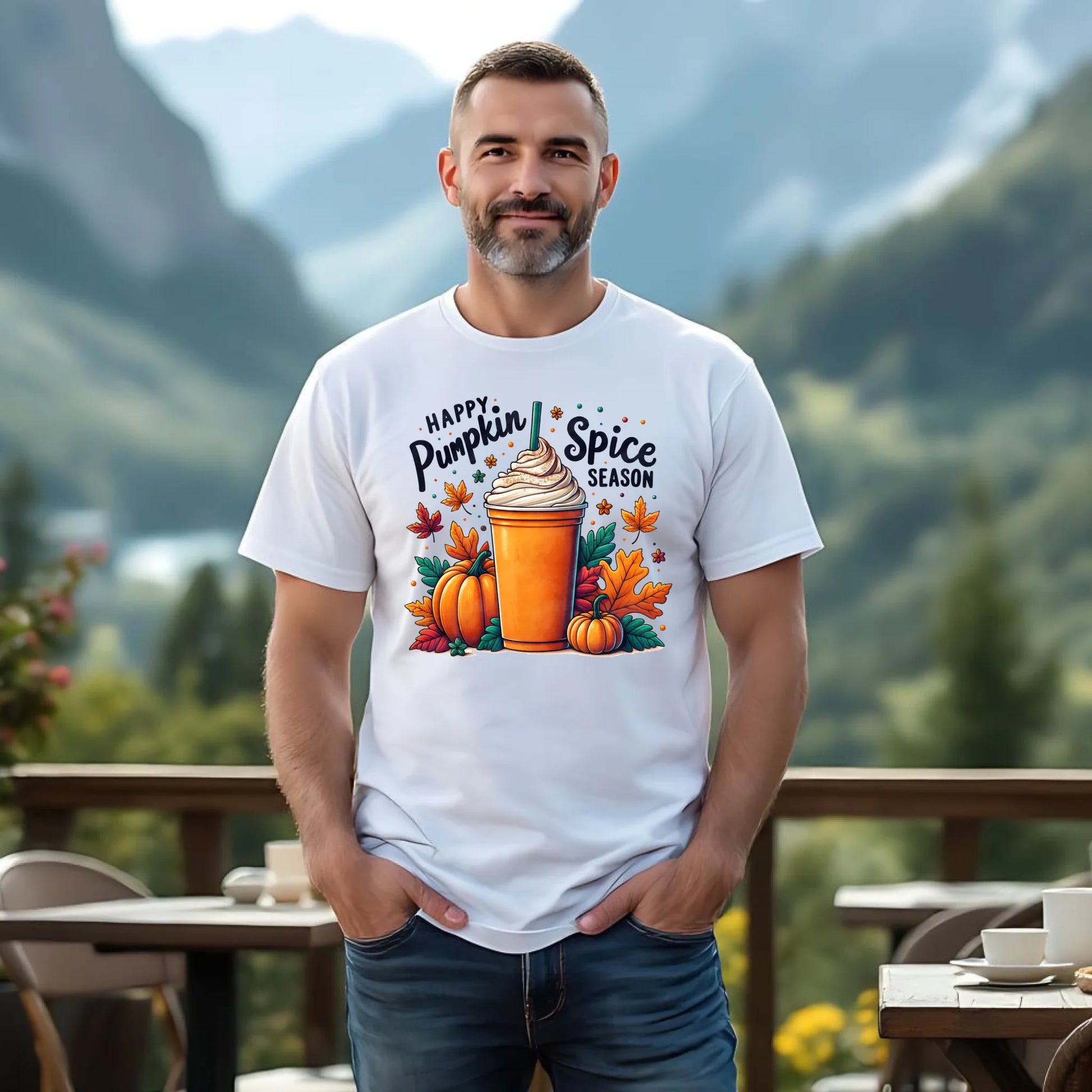 Koszulka męska jesienna - Pumpkin Spice - kawa dyniowa JS02 - StoryCups.pl