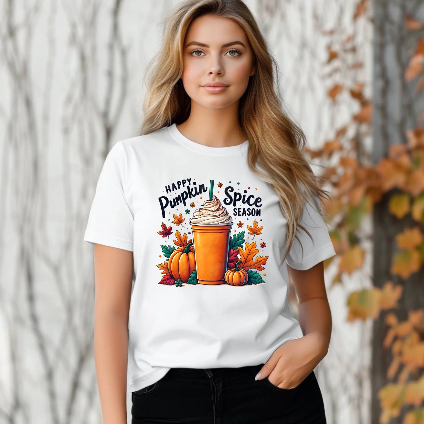 Koszulka damska jesieniara - Pumpkin Spice - kawa dyniowa JS02 - StoryCups.pl