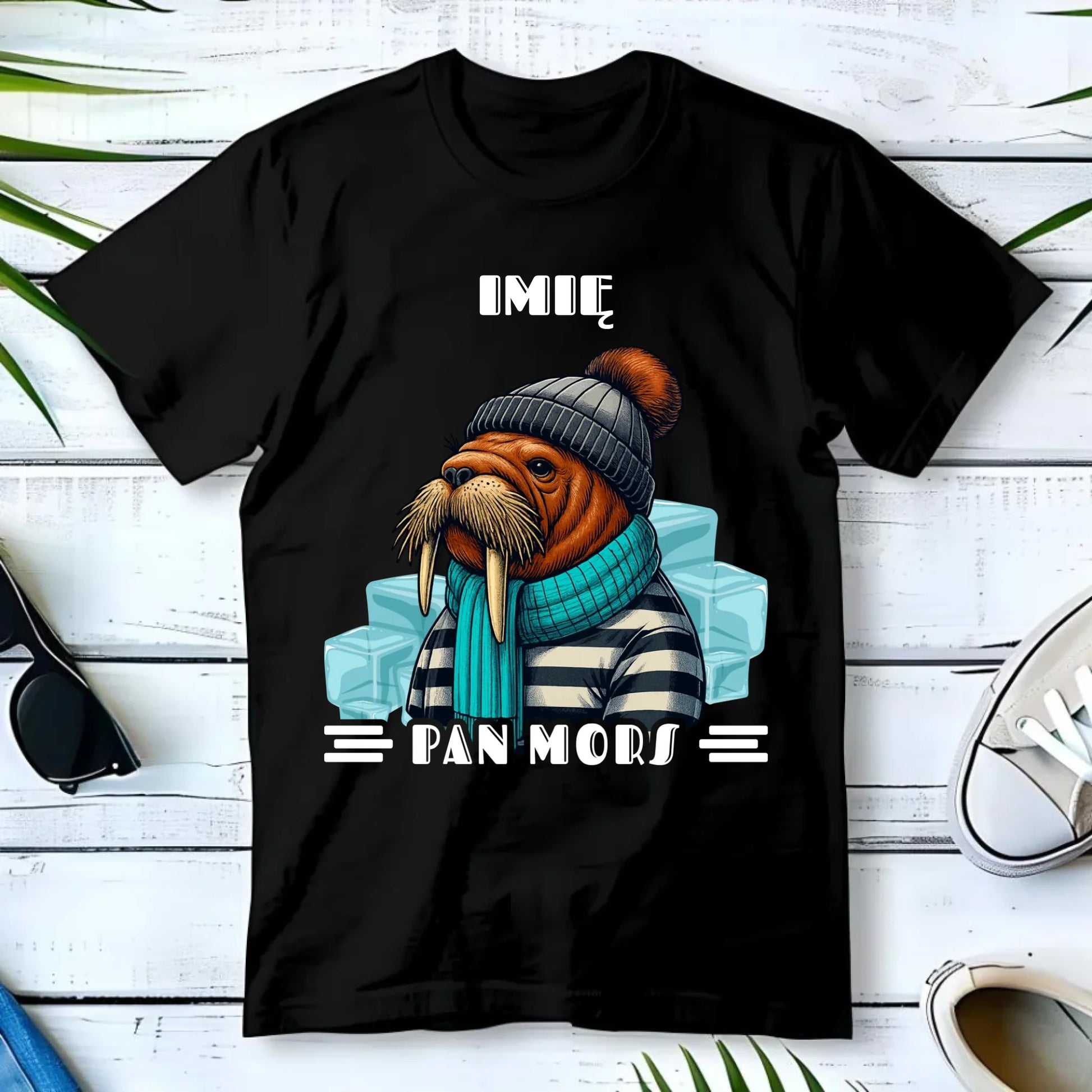 Koszulka męska - prezent dla morsa - Pan Mors - personalizowana HM15 - StoryCups.pl