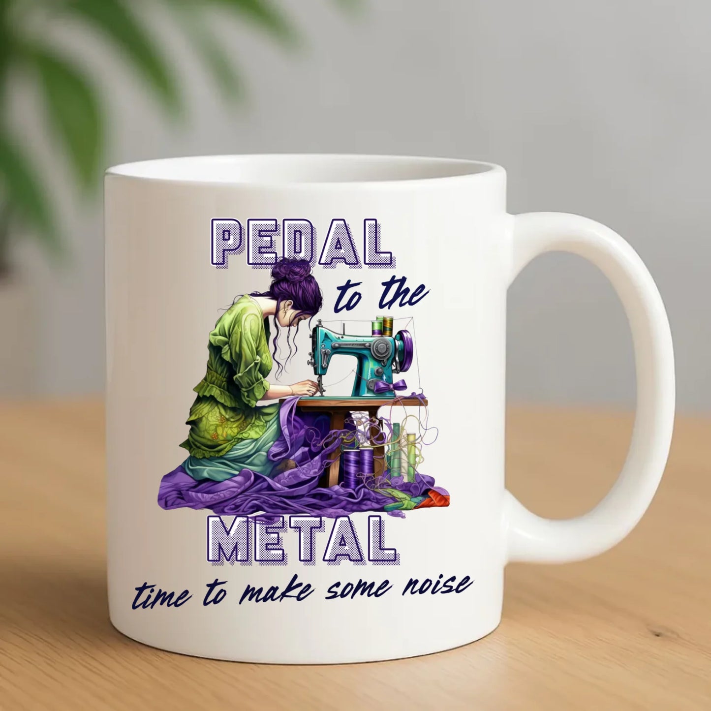 Kubek szyciowy - prezent dla krawcowej - PEDAL METAL HS01 - StoryCups.pl