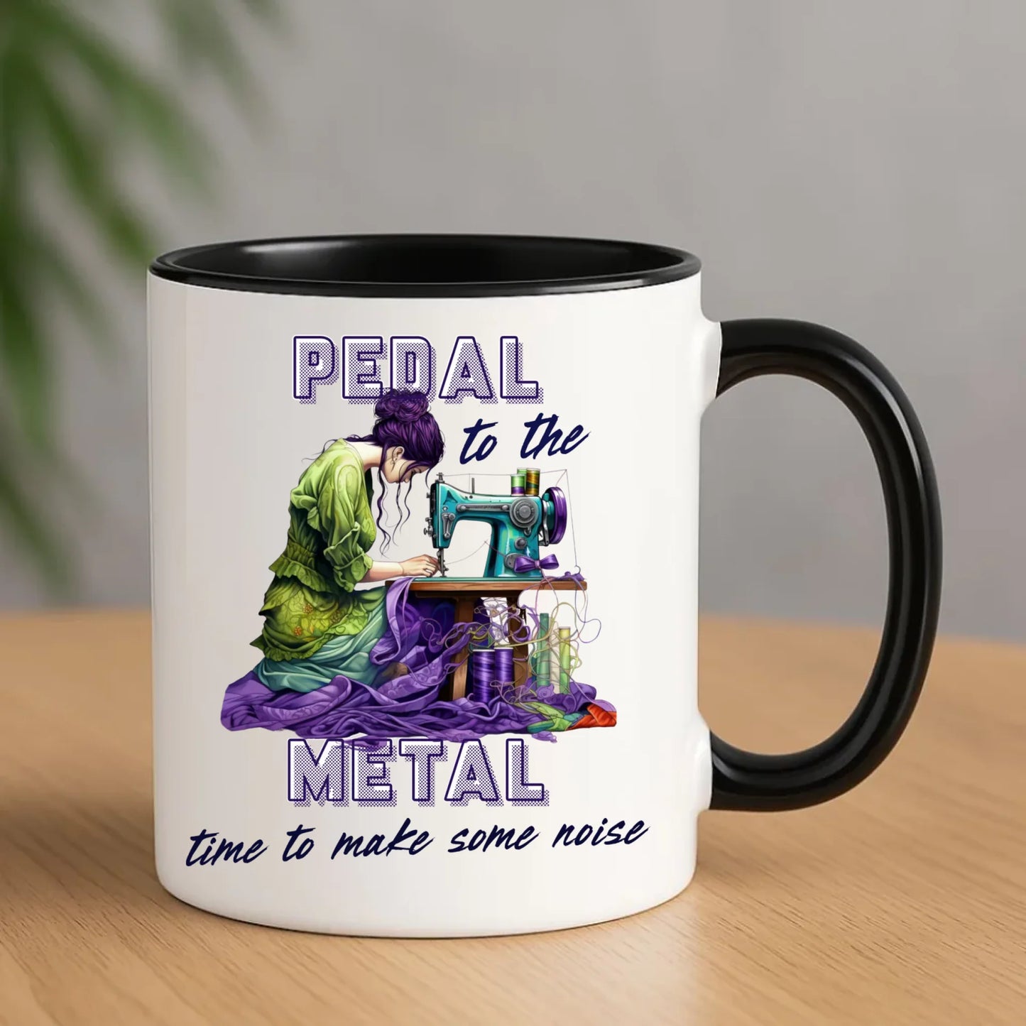 Kubek szyciowy - prezent dla krawcowej - PEDAL METAL HS01 - StoryCups.pl