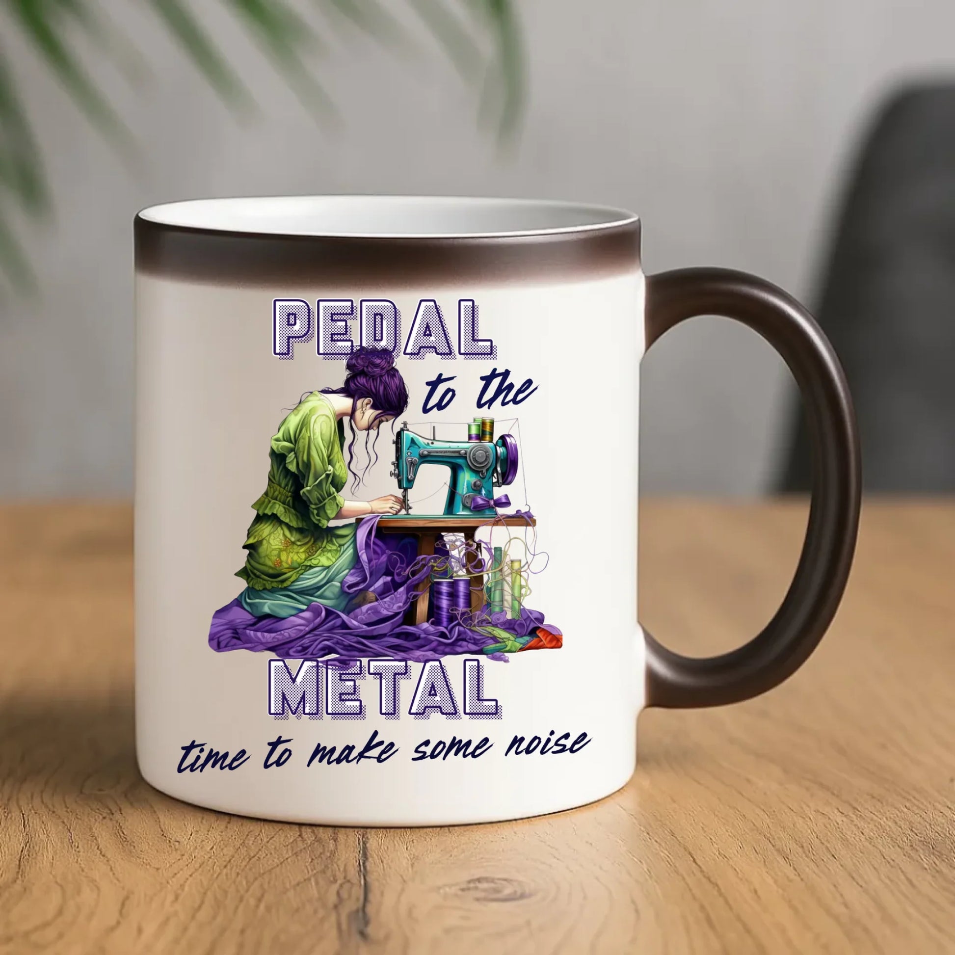 Kubek magiczny szyciowy - prezent dla krawcowej - PEDAL METAL HS01 - StoryCups.pl