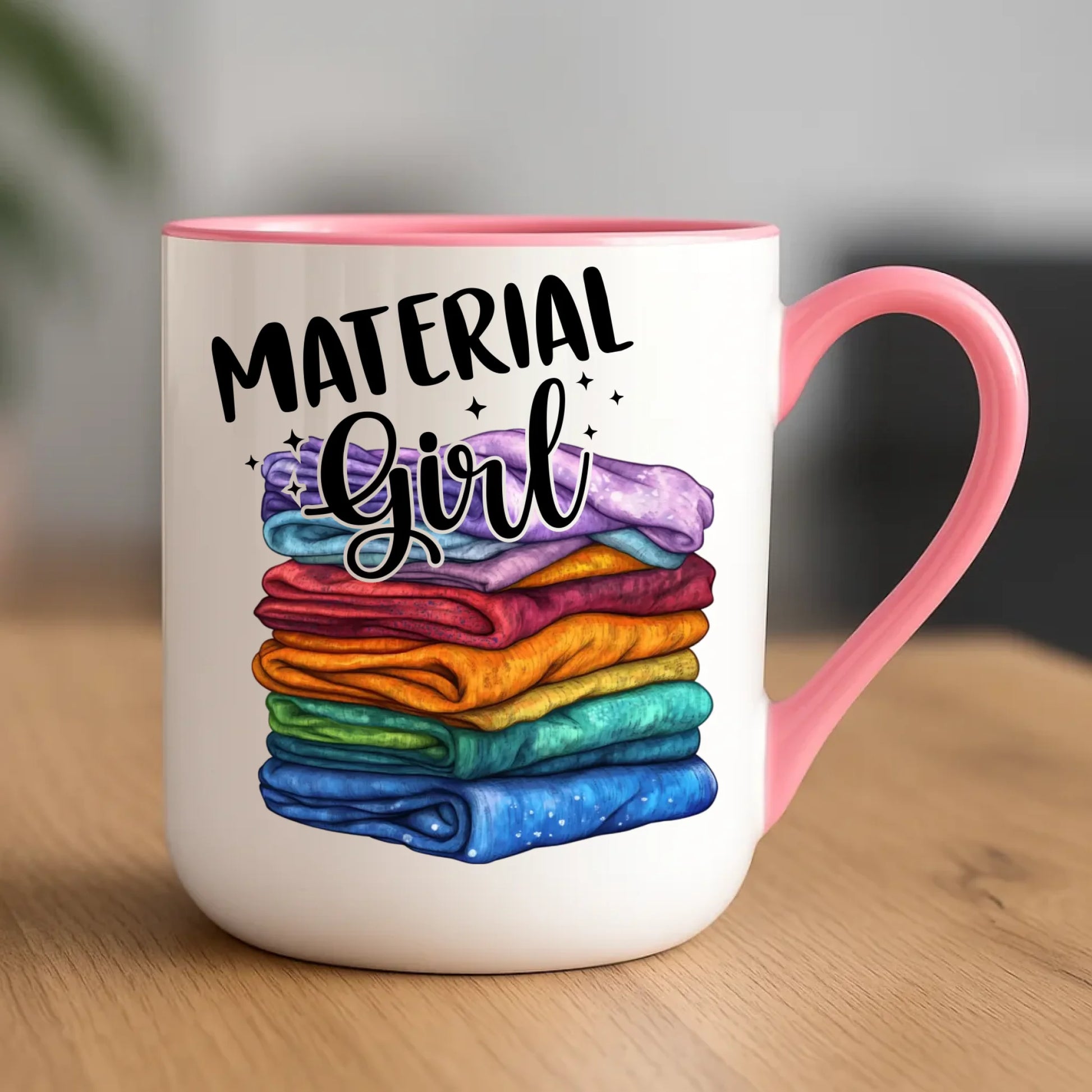 Kubek elegant szyciowy - prezent dla krawcowej - Material Girl HS02 - StoryCups.pl