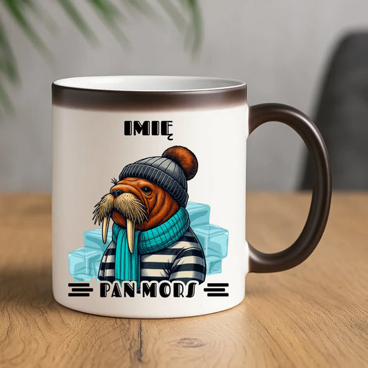 Kubek magiczny - prezent dla morsa - Pan Mors - personalizowany HM15 - StoryCups.pl