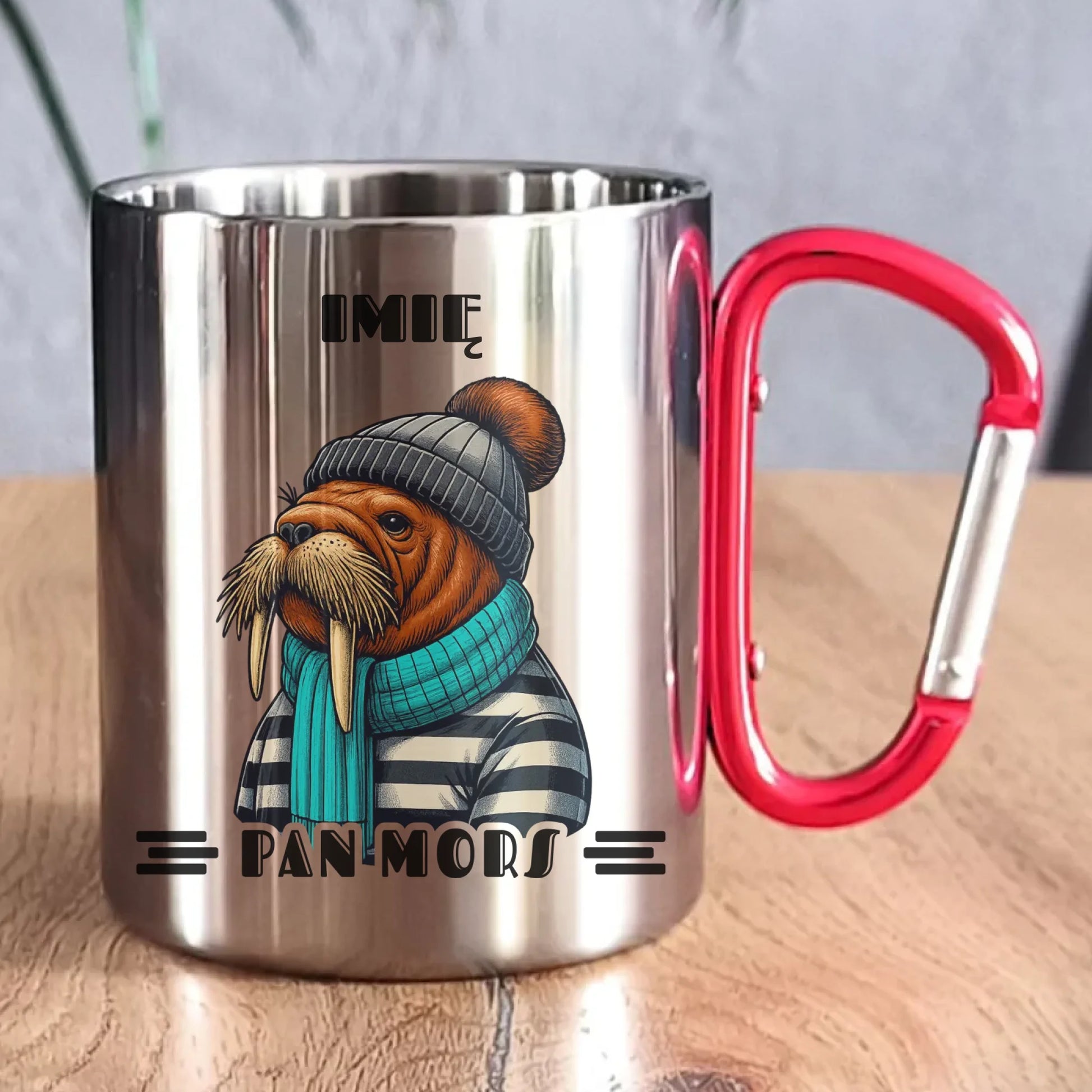 Kubek metalowy - prezent dla morsa - Pan Mors - personalizowany HM15 - StoryCups.pl