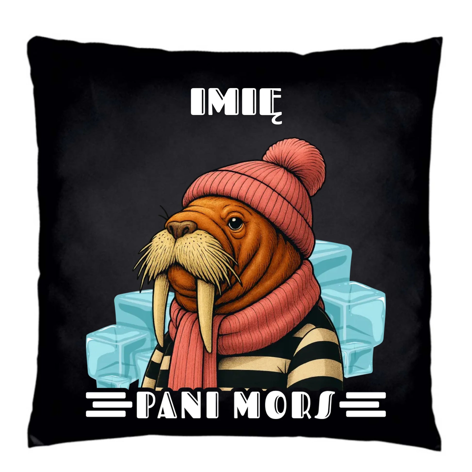 Poduszka dekoracyjna - prezent dla morsa - Pani Mors - personalizowana HM16 - StoryCups.pl