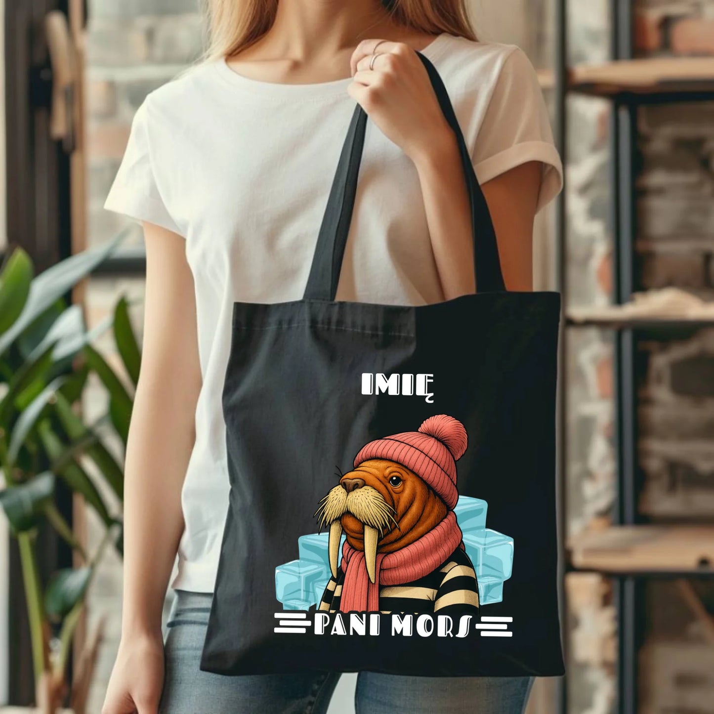 Torba - prezent dla morsa - Pani Mors - personalizowana HM16 - StoryCups.pl