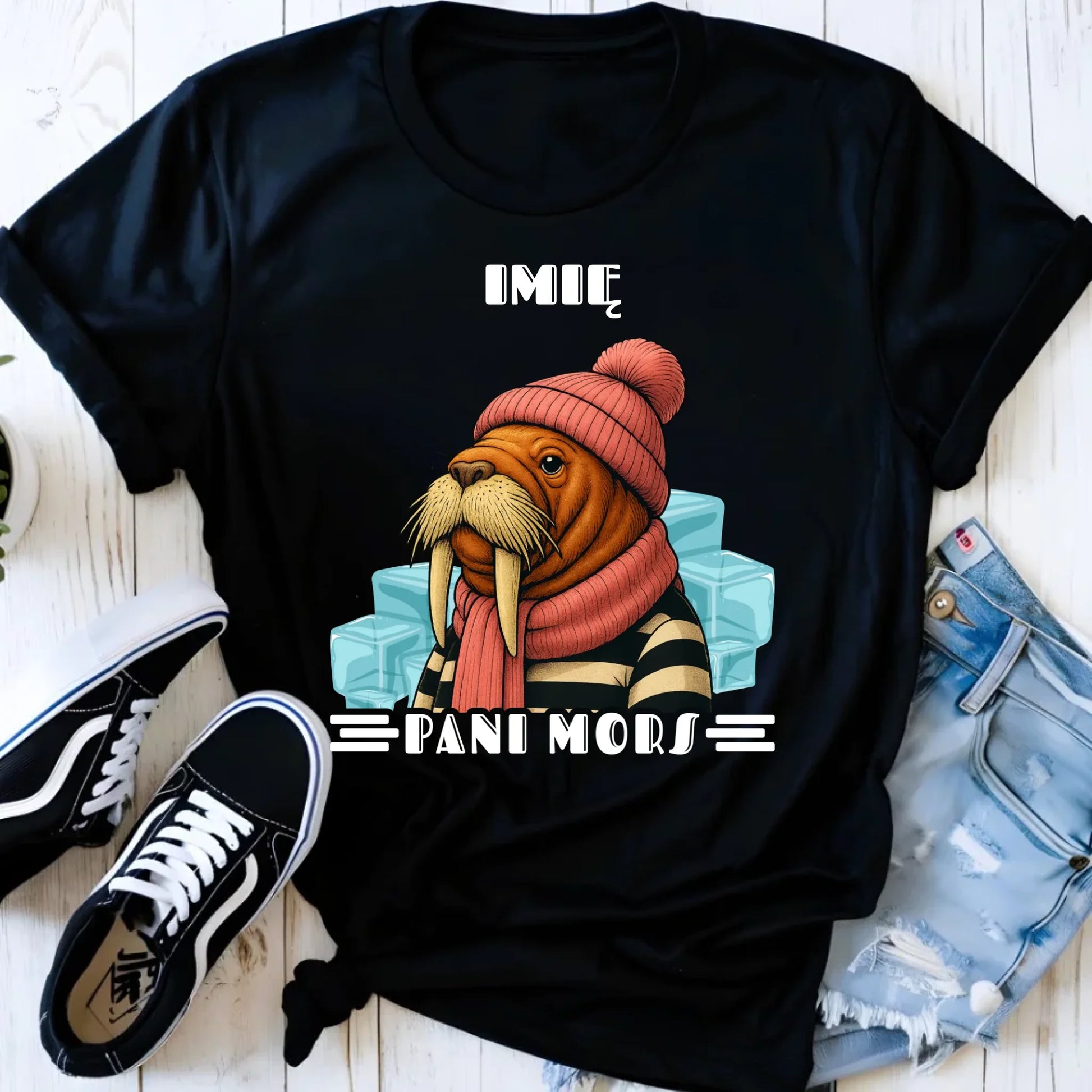 Koszulka damska - prezent dla morsa - Pani Mors - personalizowana HM16 - StoryCups.pl