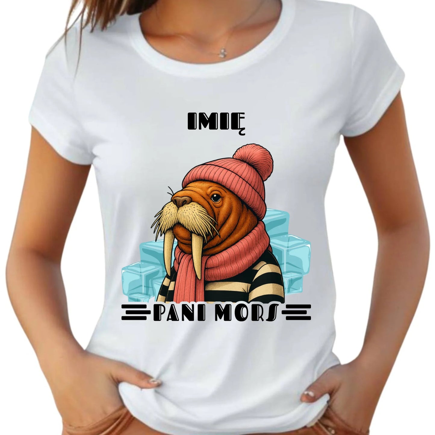 Koszulka damska - prezent dla morsa - Pani Mors - personalizowana HM16 - StoryCups.pl