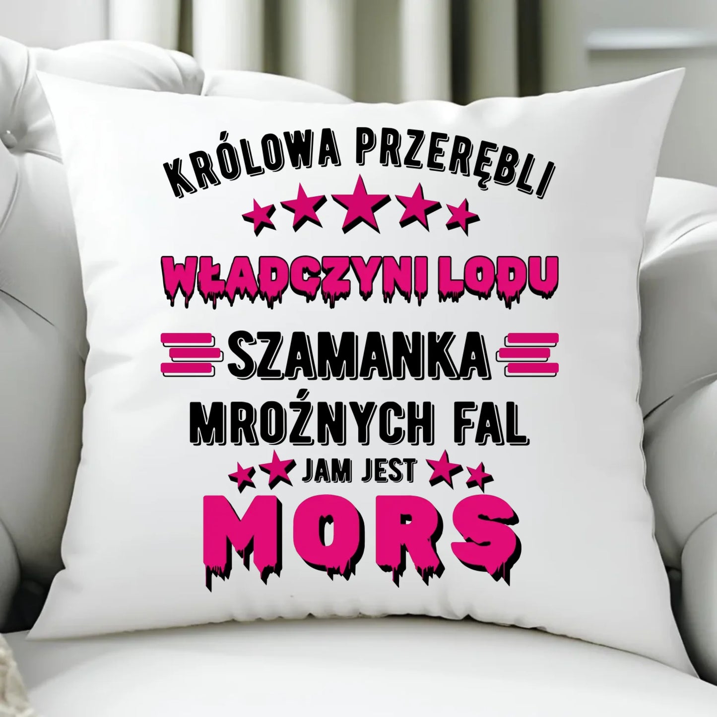 Poduszka - prezent dla morsa - Królowa przerębli Jam jest mors HM17 - StoryCups.pl