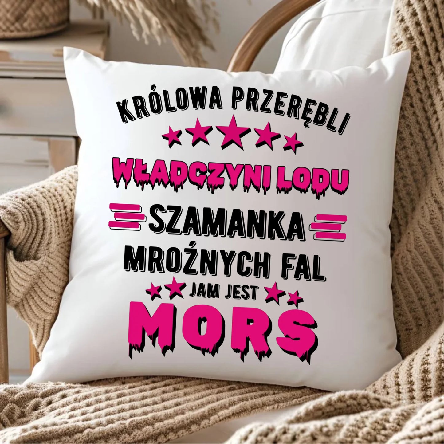 Poduszka - prezent dla morsa - Królowa przerębli Jam jest mors HM17 - StoryCups.pl