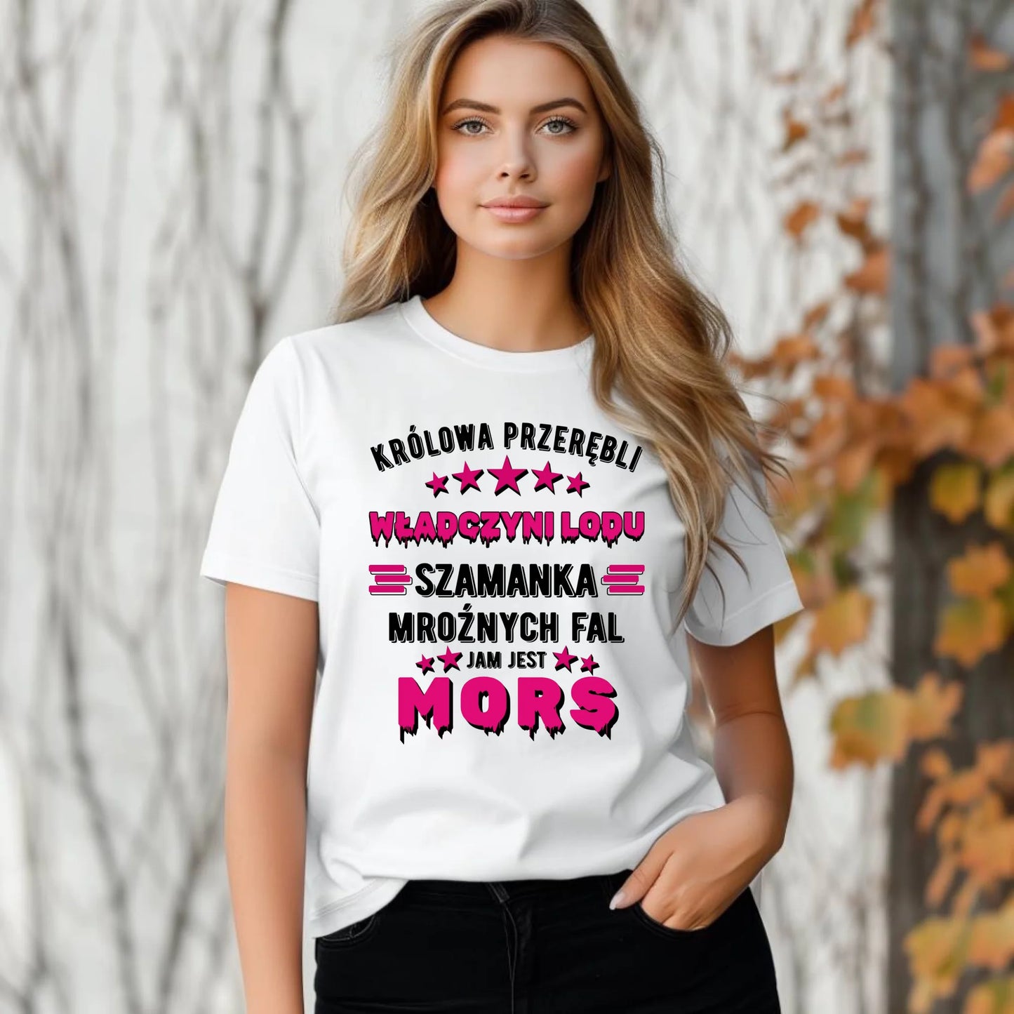 Koszulka damska - prezent dla morsa - Królowa przerębli Jam jest mors HM17 - StoryCups.pl