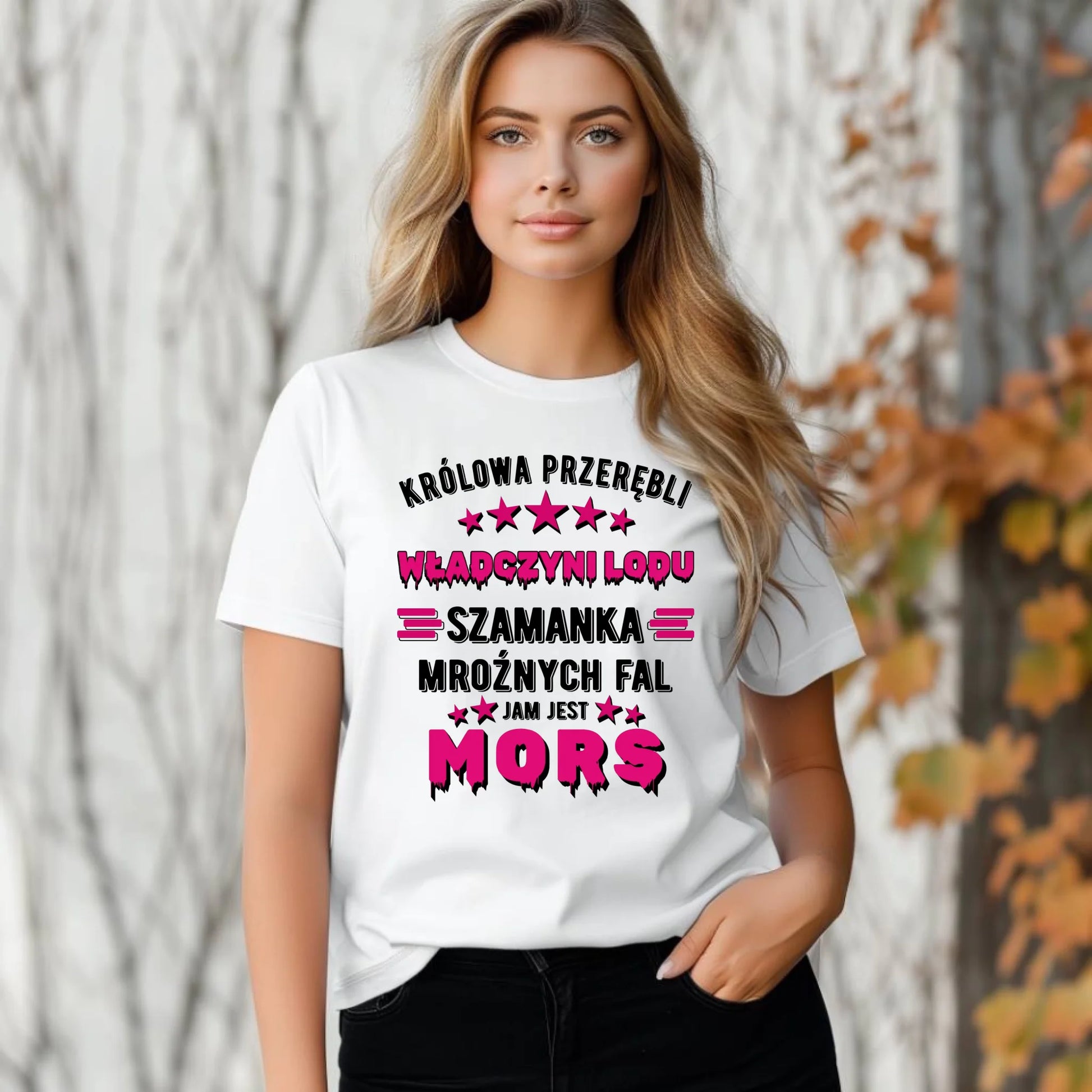 Koszulka damska - prezent dla morsa - Królowa przerębli Jam jest mors HM17 - StoryCups.pl