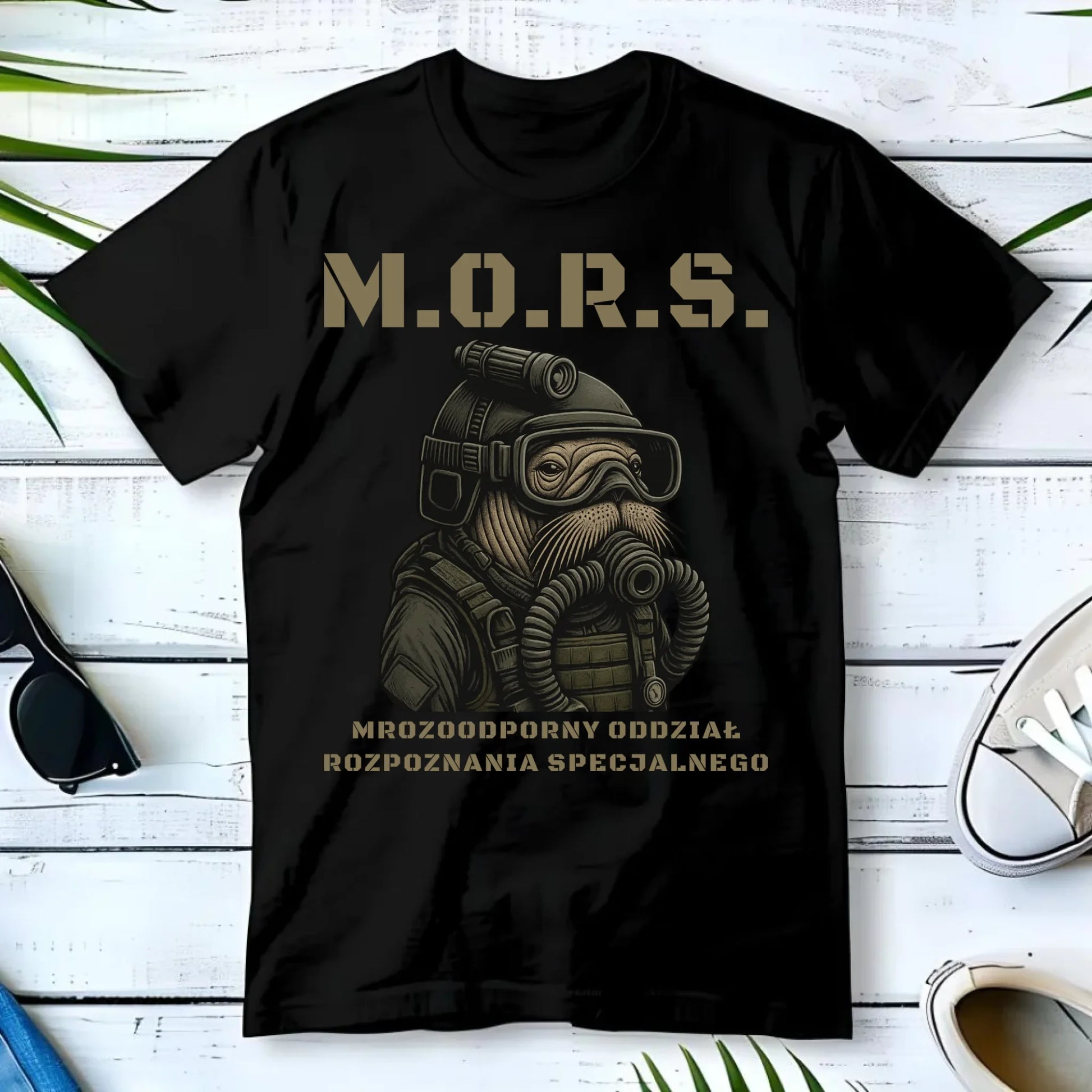 Koszulka męska - prezent dla morsa - M.O.R.S. Mrozoodporny Oddział Rozpoznania Specjalnego HM20 - StoryCups.pl