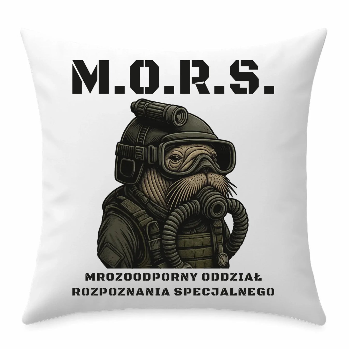 Poduszka - prezent dla morsa - M.O.R.S. Mrozoodporny Oddział Rozpoznania Specjalnego HM20 - StoryCups.pl