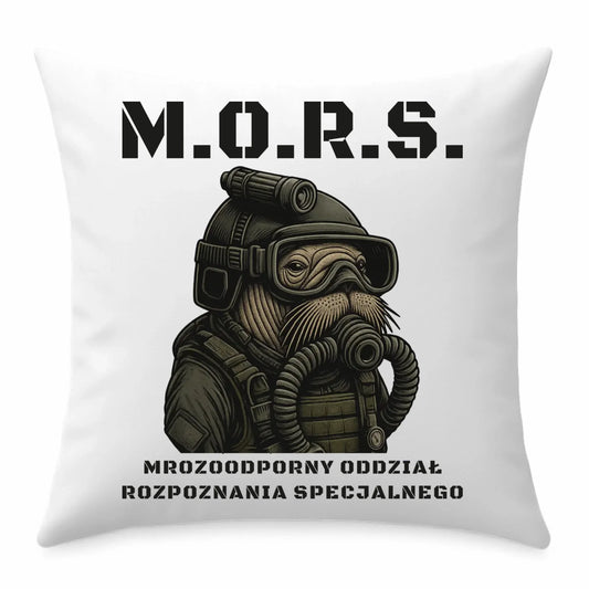 Poduszka - prezent dla morsa - M.O.R.S. Mrozoodporny Oddział Rozpoznania Specjalnego HM20 - StoryCups.pl
