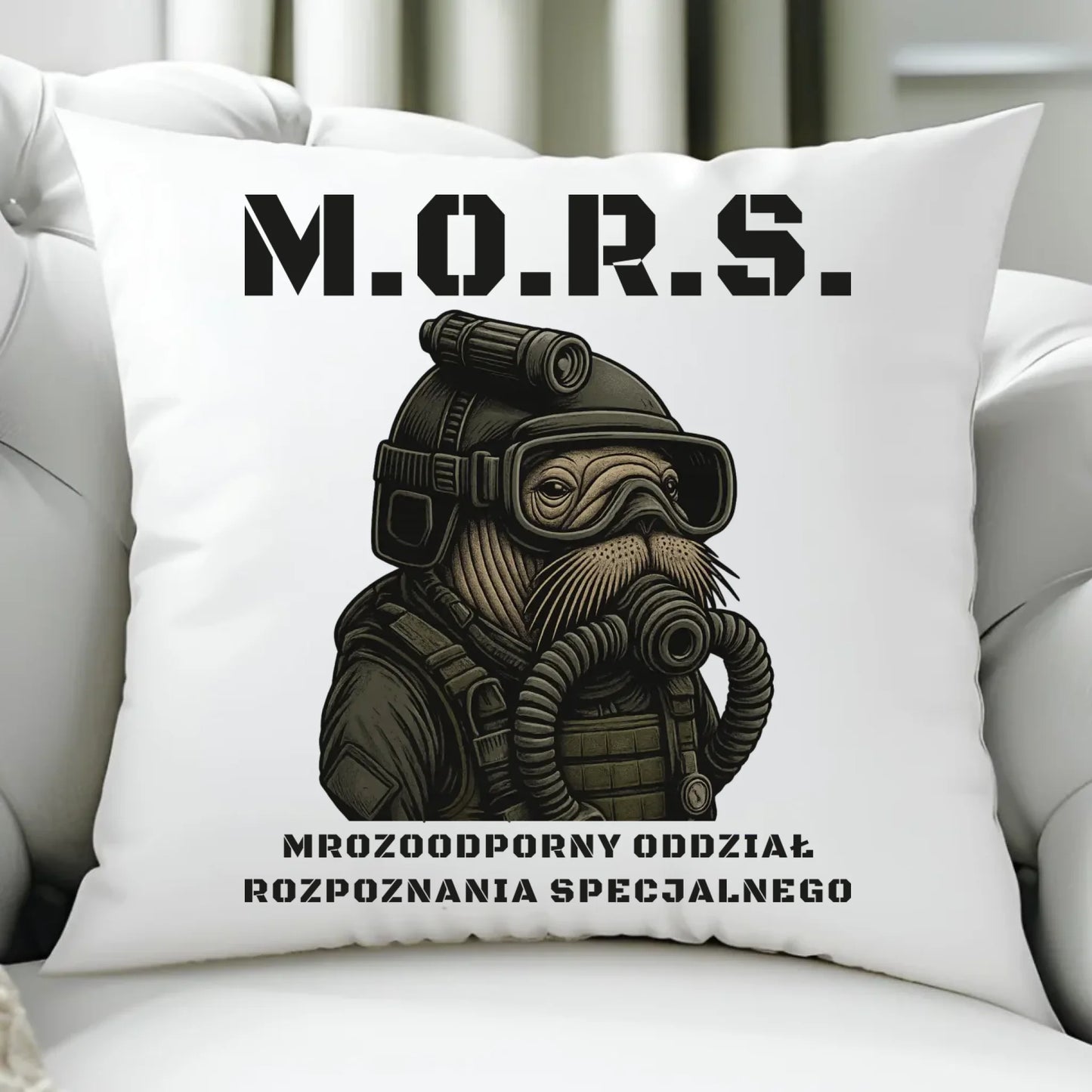 Poduszka - prezent dla morsa - M.O.R.S. Mrozoodporny Oddział Rozpoznania Specjalnego HM20 - StoryCups.pl