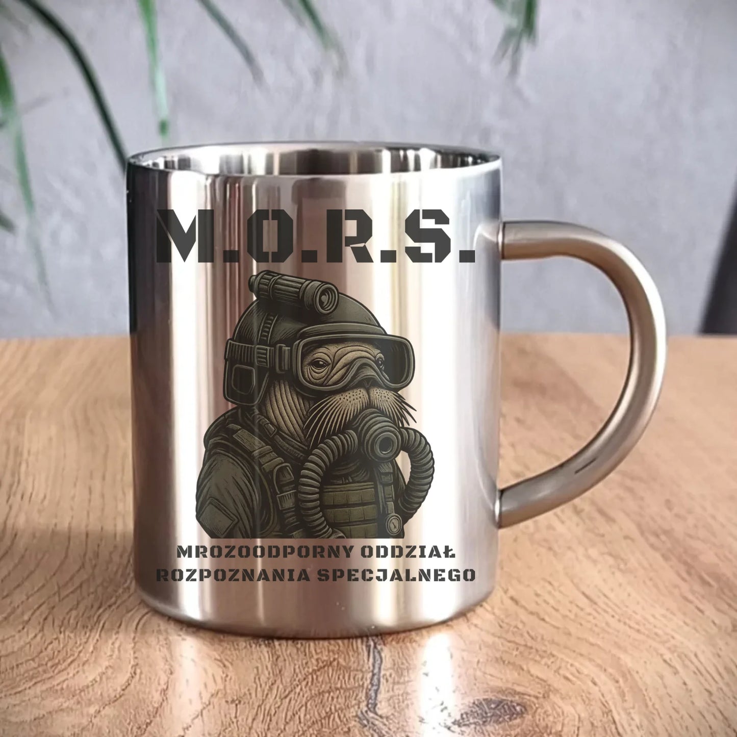 Kubek metalowy - prezent dla morsa - M.O.R.S. Mrozoodporny Oddział Rozpoznania Specjalnego HM20 - StoryCups.pl