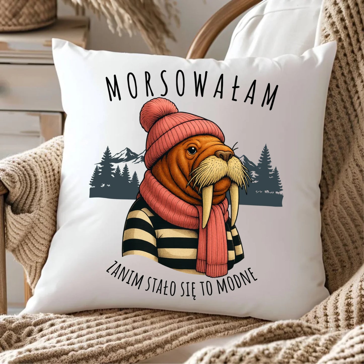 Poduszka - prezent dla morsa - Morsowałam zanim stało się to modne - Mors HM21 - StoryCups.pl