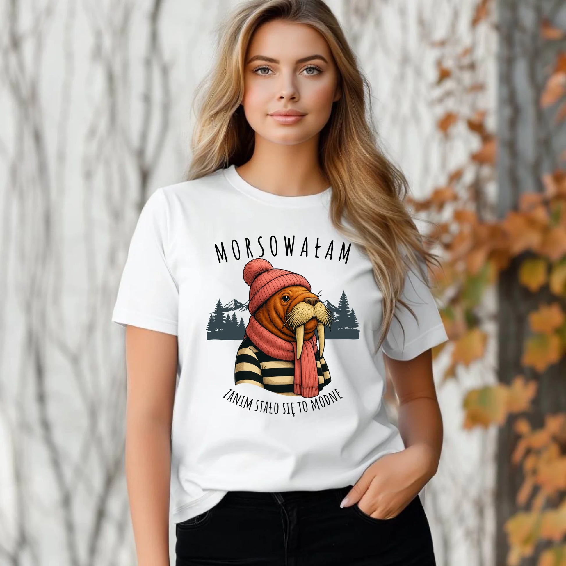 Koszulka damska - prezent dla morsa - Morsowałam zanim stało się to modne - Mors HM21 - StoryCups.pl