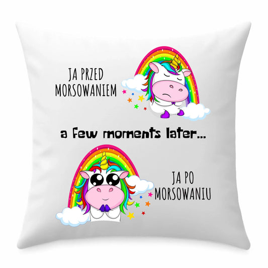 Poduszka - prezent dla morsa - Jednorożec - Ja po morsowaniu HM11 - StoryCups.pl