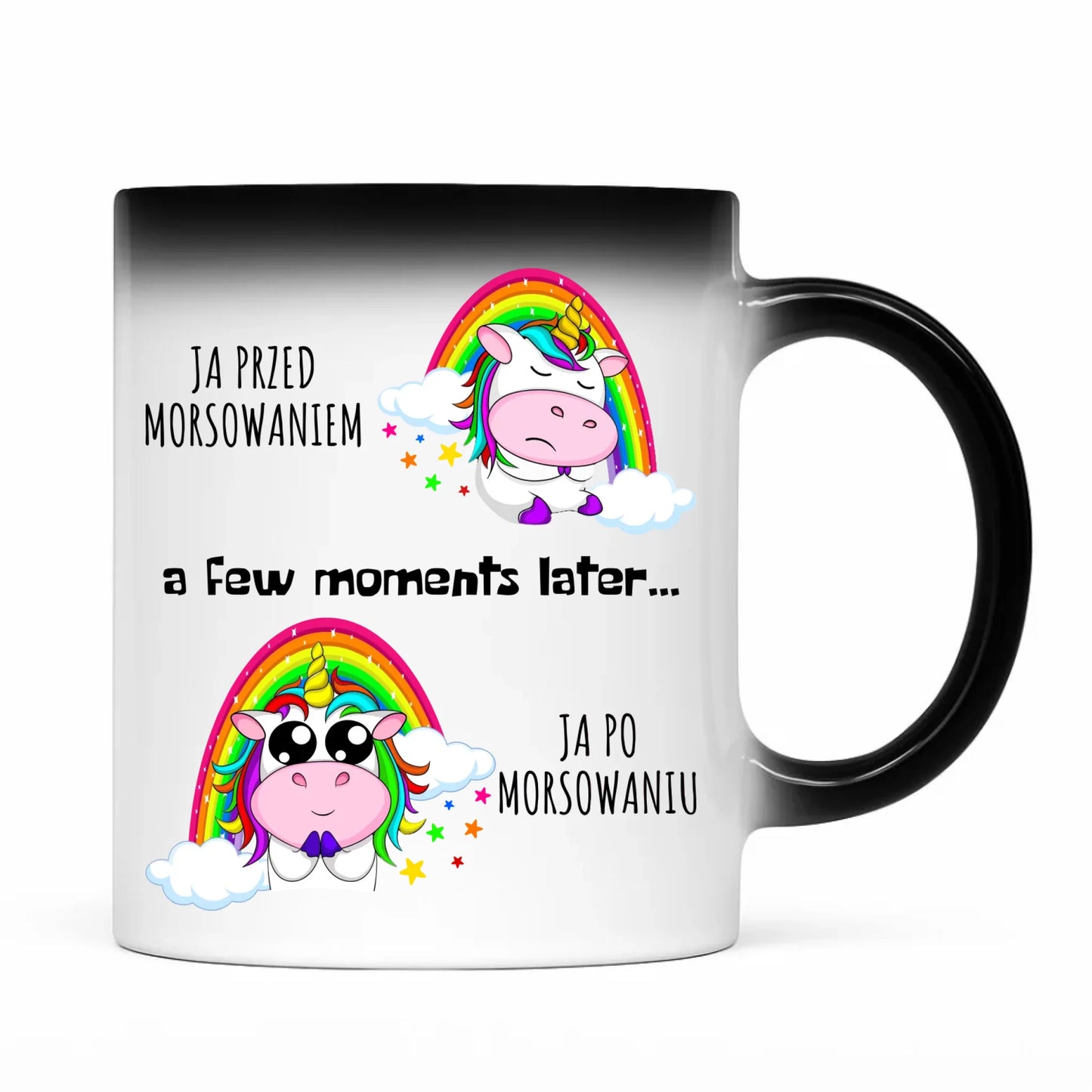 Kubek magiczny - prezent dla morsa - Jednorożec - Ja po morsowaniu HM11 - StoryCups.pl