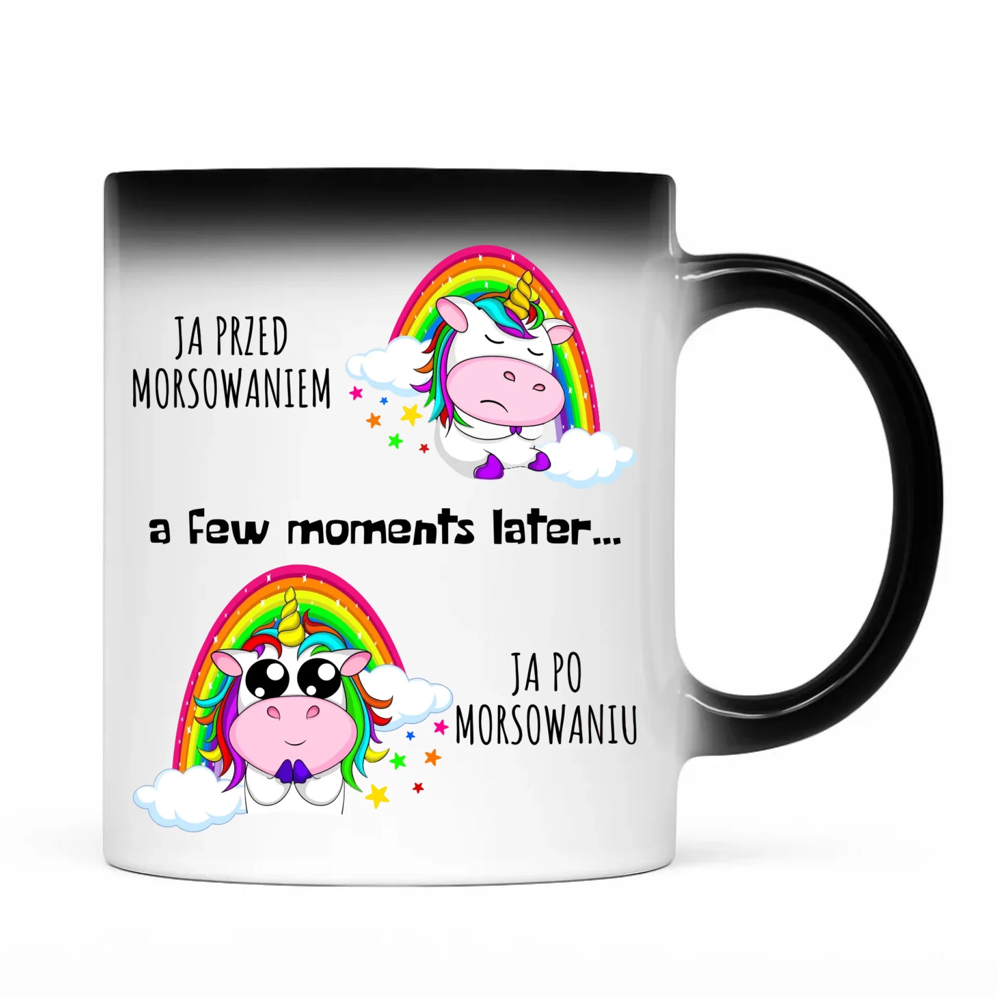 Kubek magiczny - prezent dla morsa - Jednorożec - Ja po morsowaniu HM11 - StoryCups.pl