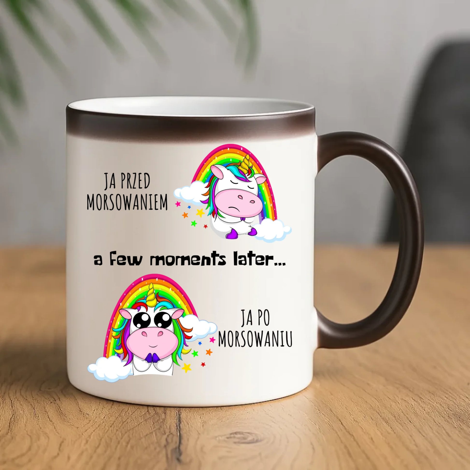 Kubek magiczny - prezent dla morsa - Jednorożec - Ja po morsowaniu HM11 - StoryCups.pl