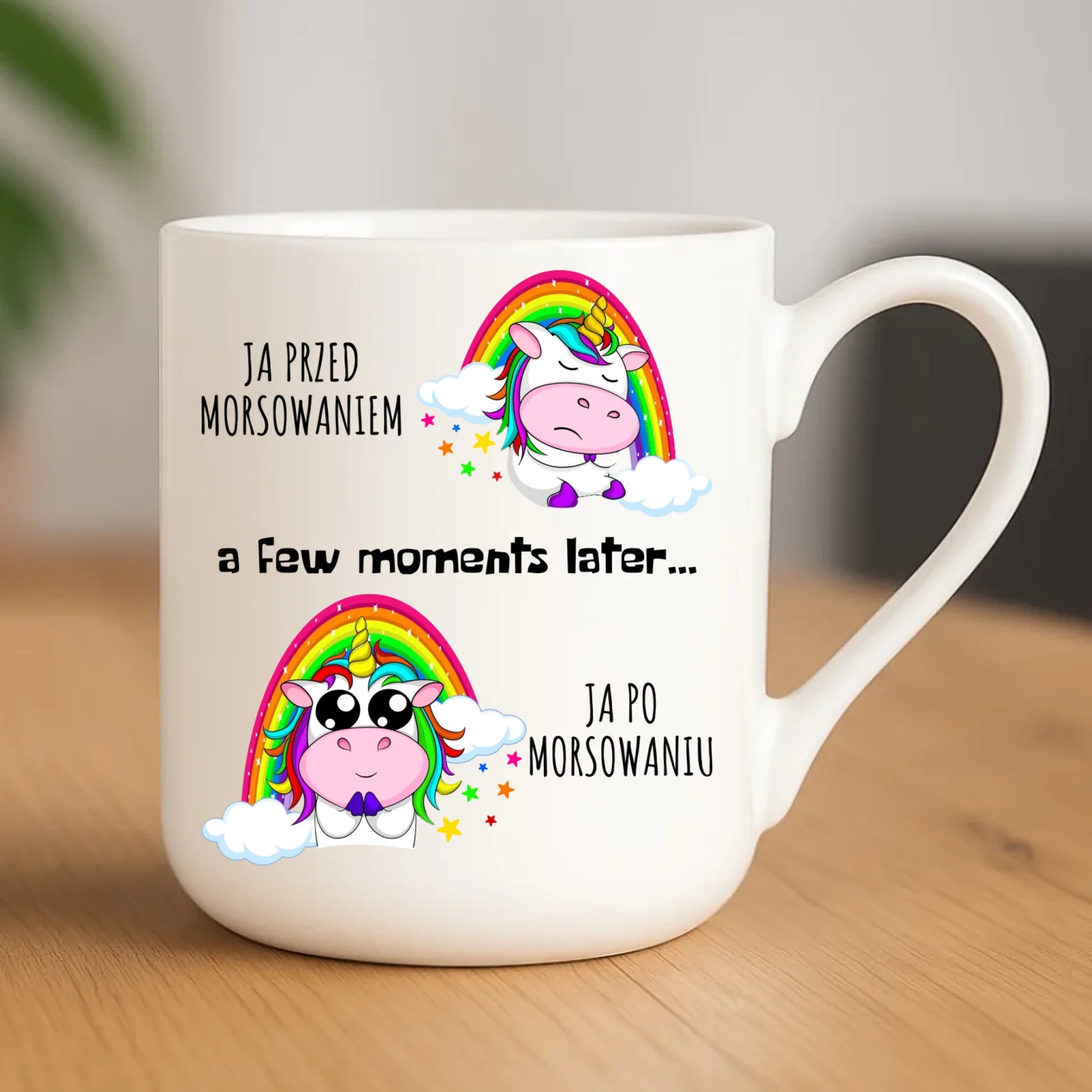 Kubek elegant - prezent dla morsa - Jednorożec - Ja po morsowaniu HM11 - StoryCups.pl