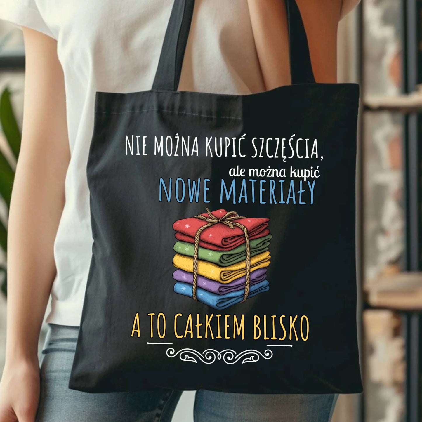 Torba szyciowa dla krawcowej - Nie można kupić szczęścia HS03 - StoryCups.pl