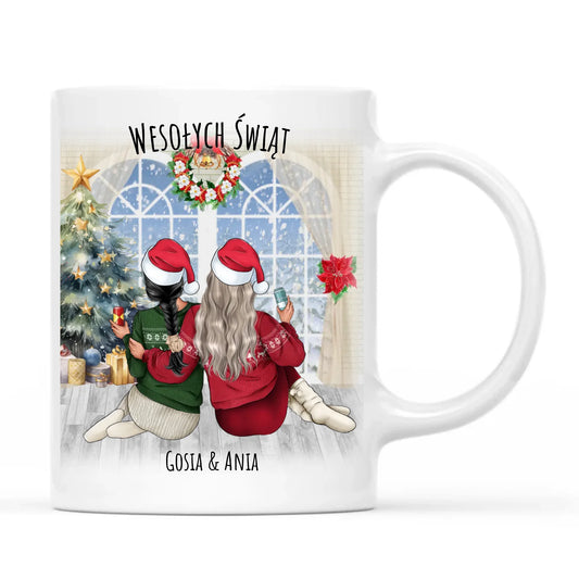 Kubek świąteczny - prezent dla przyjaciółki - 2-4 osób - personalizowany PR05 - StoryCups.pl