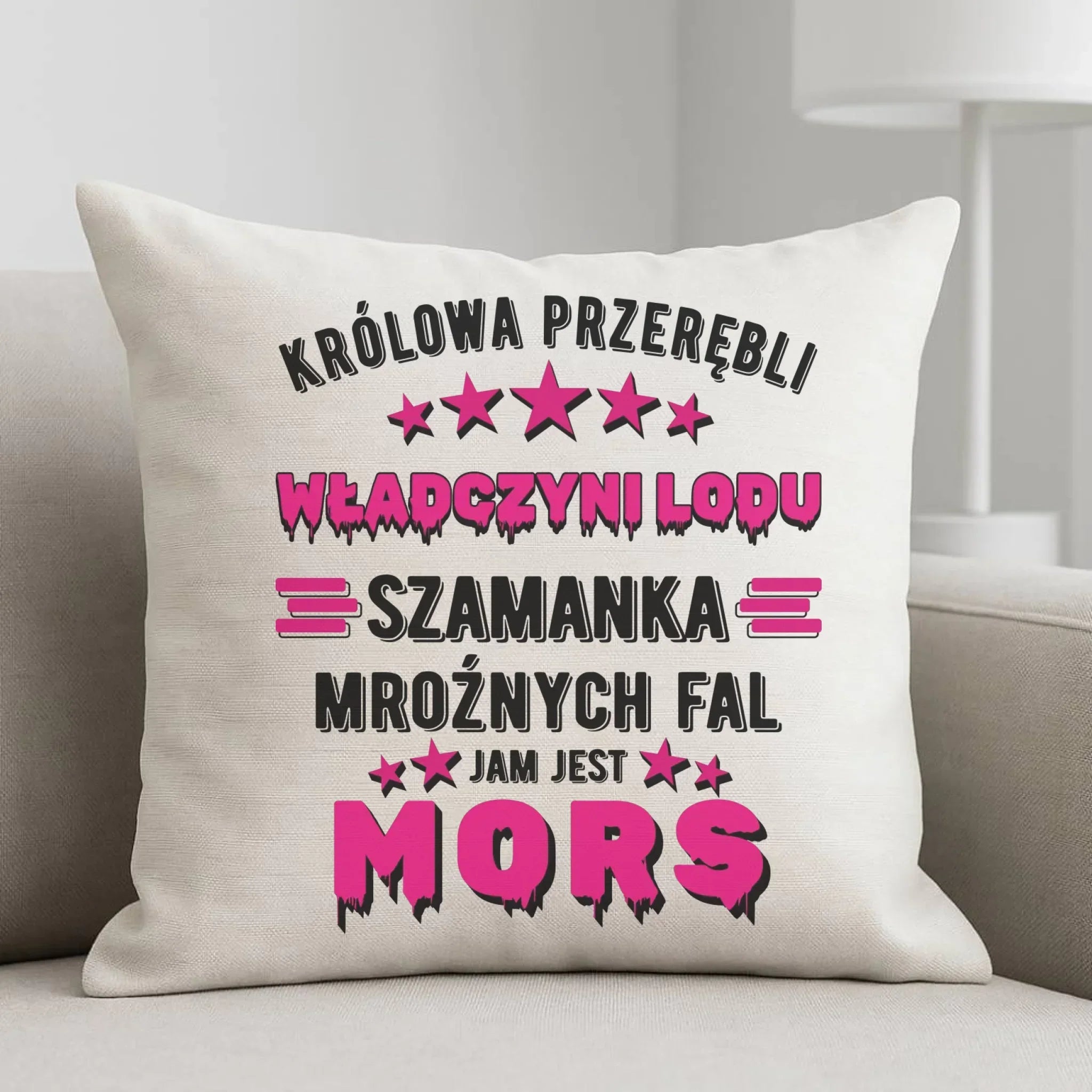 Poduszka - prezent dla morsa - Królowa przerębli Jam jest mors HM17 - StoryCups.pl