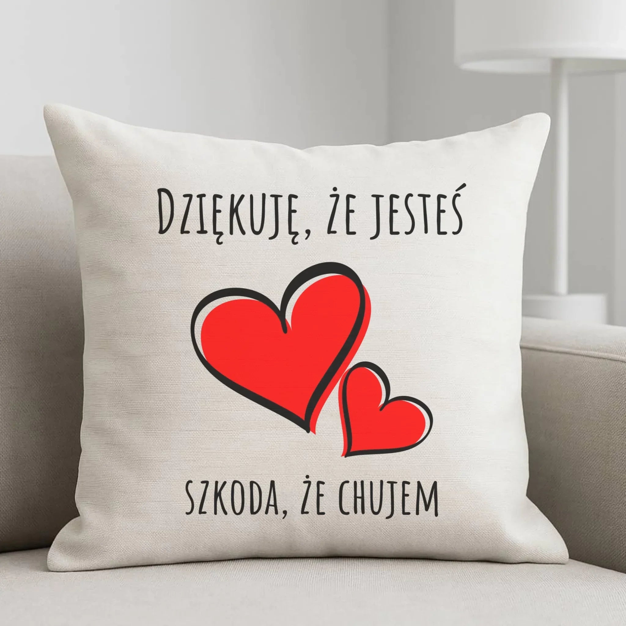 Poduszka - Dziękuję, że jesteś szkoda, że ch#jem - bez cenzury DCH10 - StoryCups.pl
