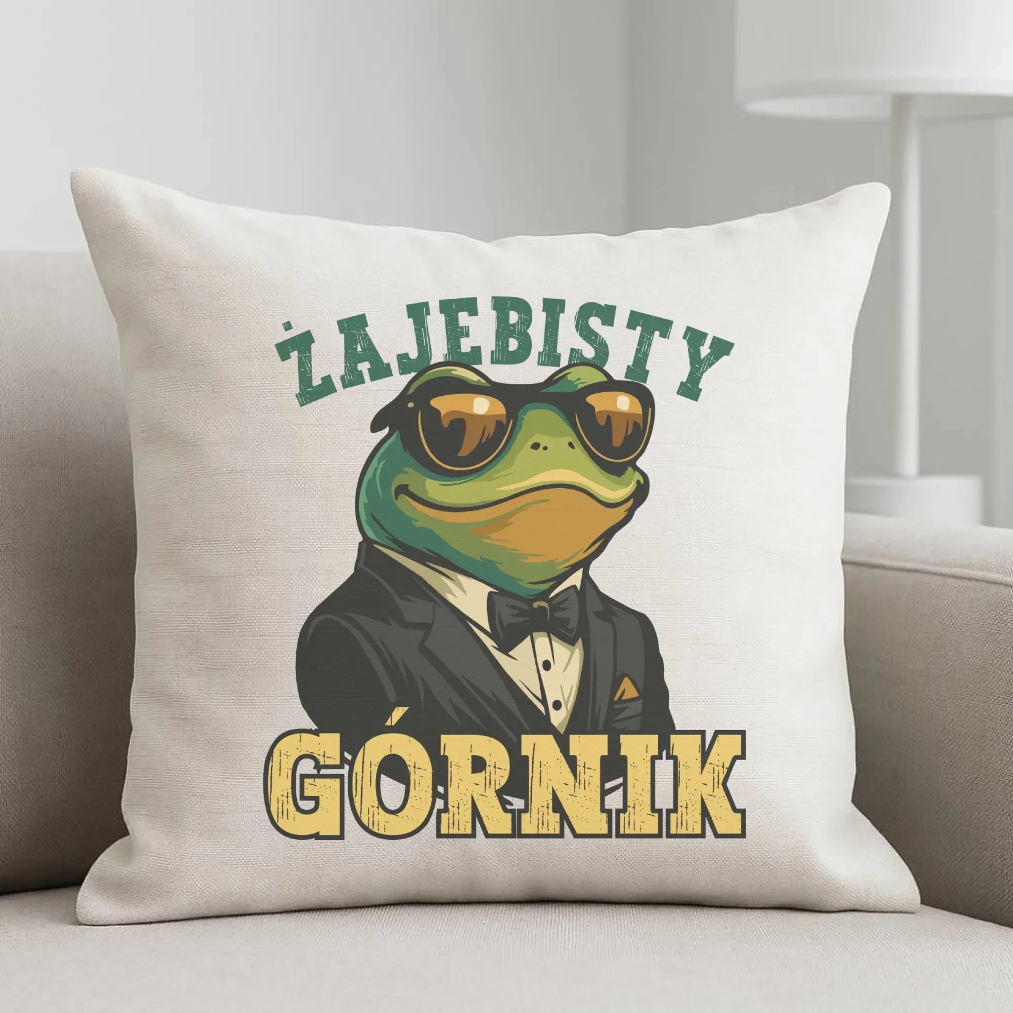 Poduszka - prezent dla górnika - Żajebisty górnik G18 - StoryCups.pl