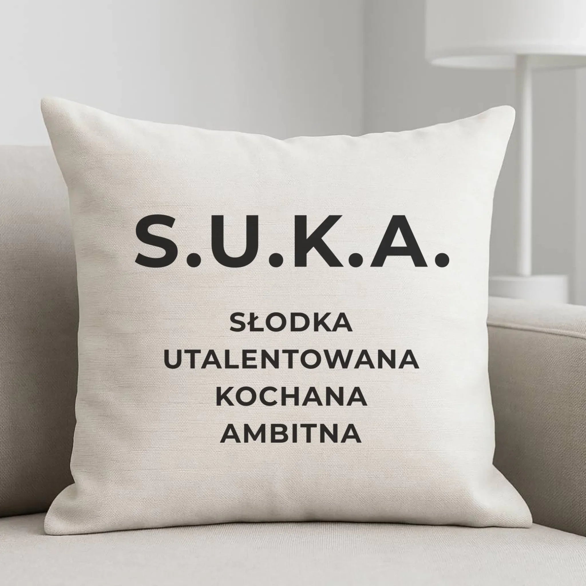 Poduszka - S.U.K.A. - śmieszny prezent dla niej - bez cenzury DZ16 - StoryCups.pl