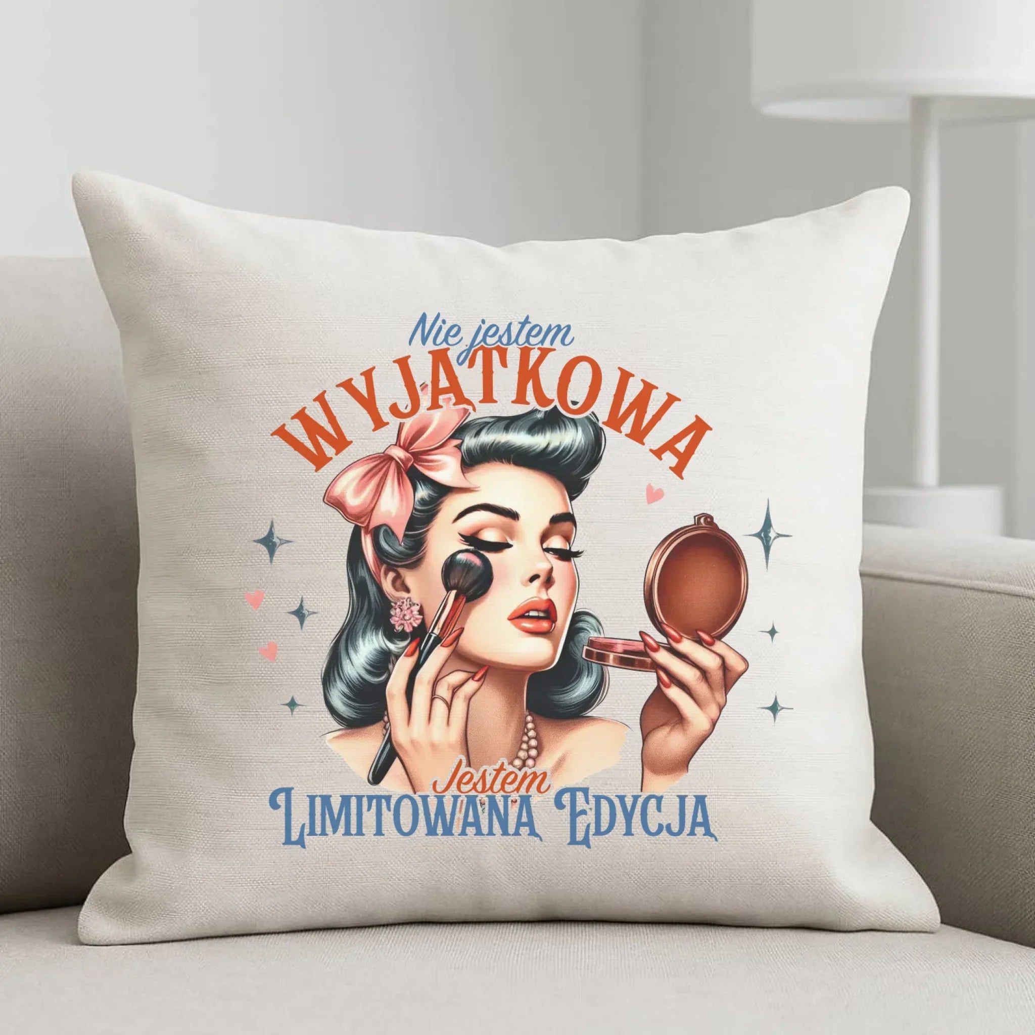 Poduszka – Nie jestem wyjątkowa, jestem limitowaną edycją - retro DZ10 - StoryCups.pl