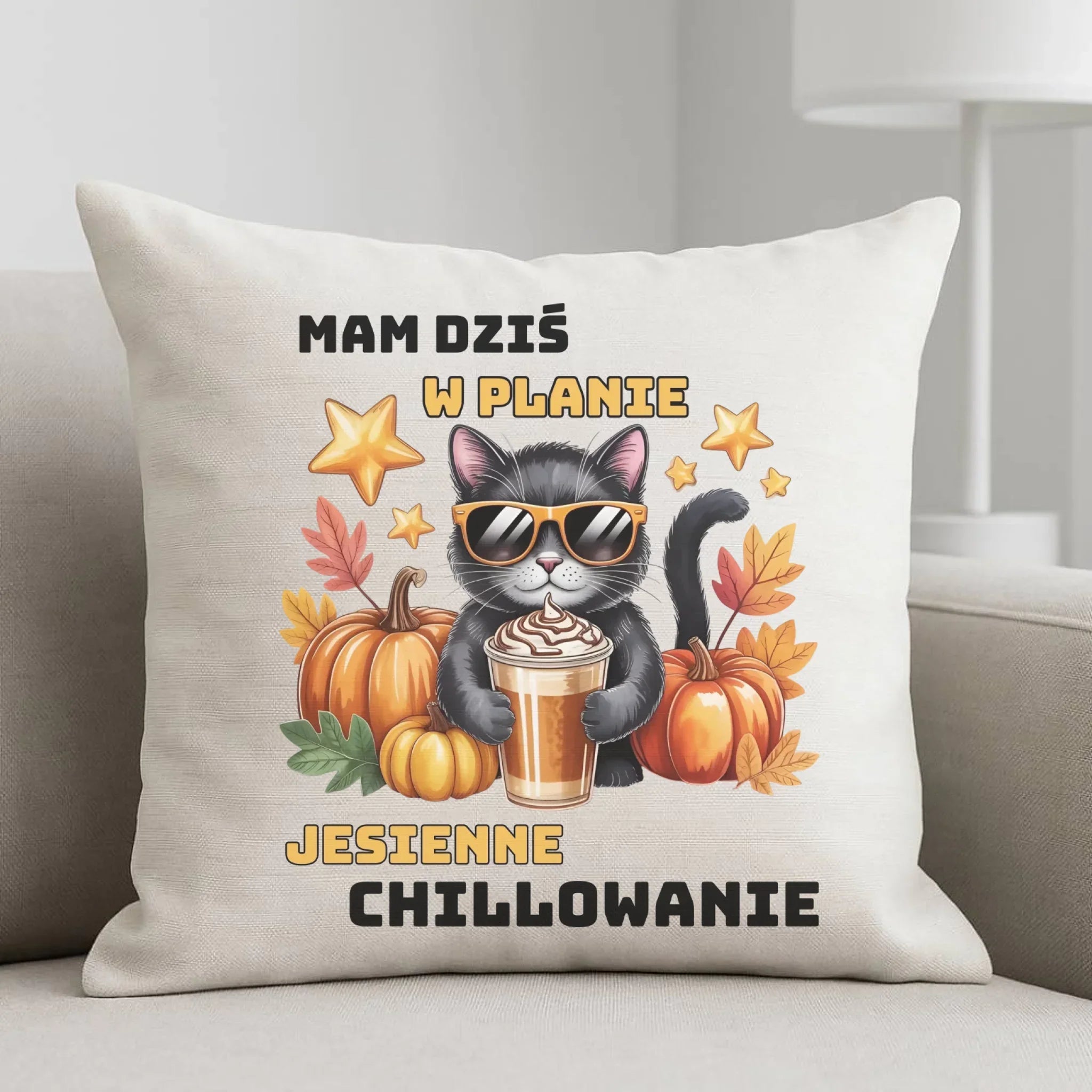 Poduszka jesienna - Mam dziś w planie jesienne chillowanie JS34 - StoryCups.pl
