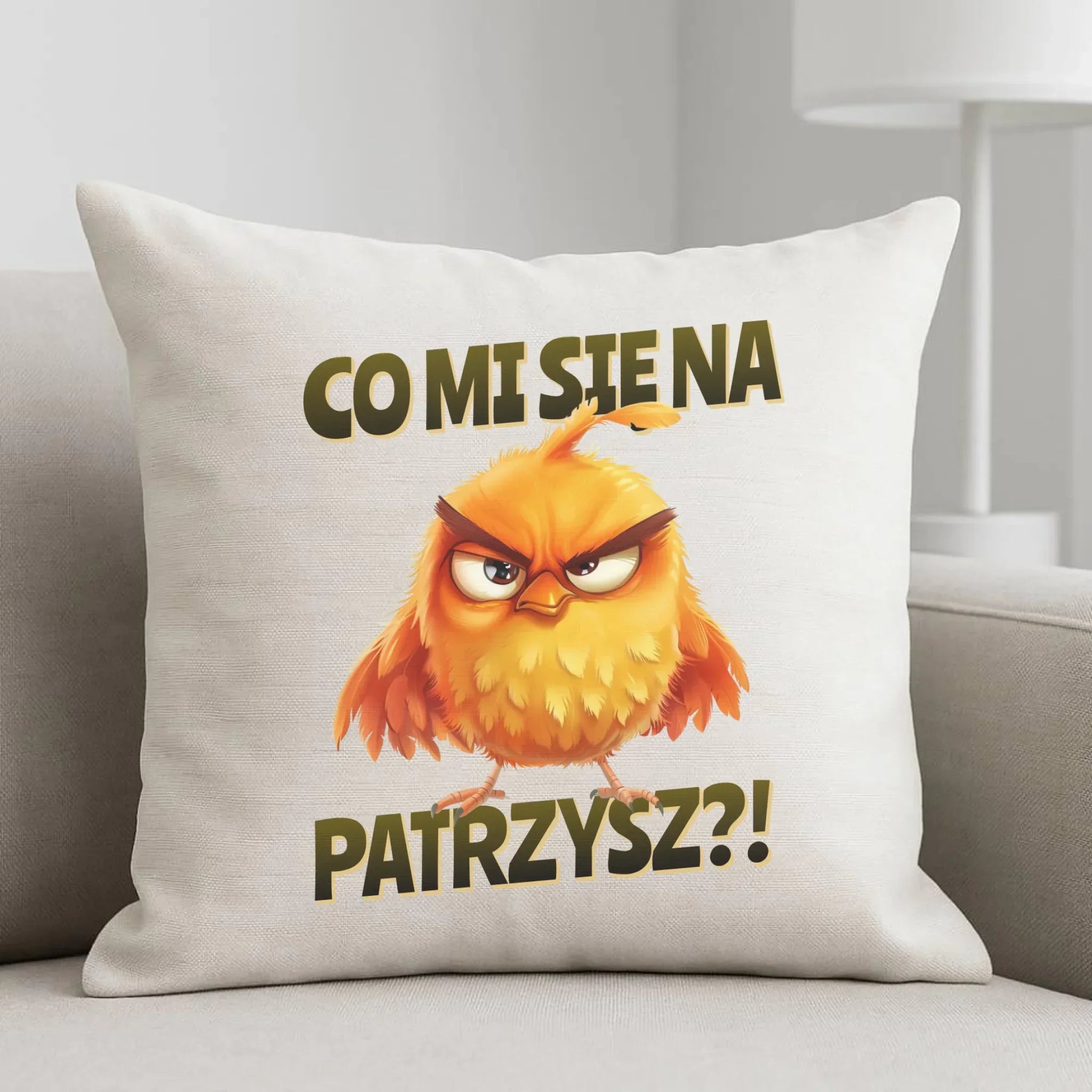 Poduszka - Prezent dla chłopaka kolegi - Co mi się na ptaka patrzysz DCH24 - StoryCups.pl