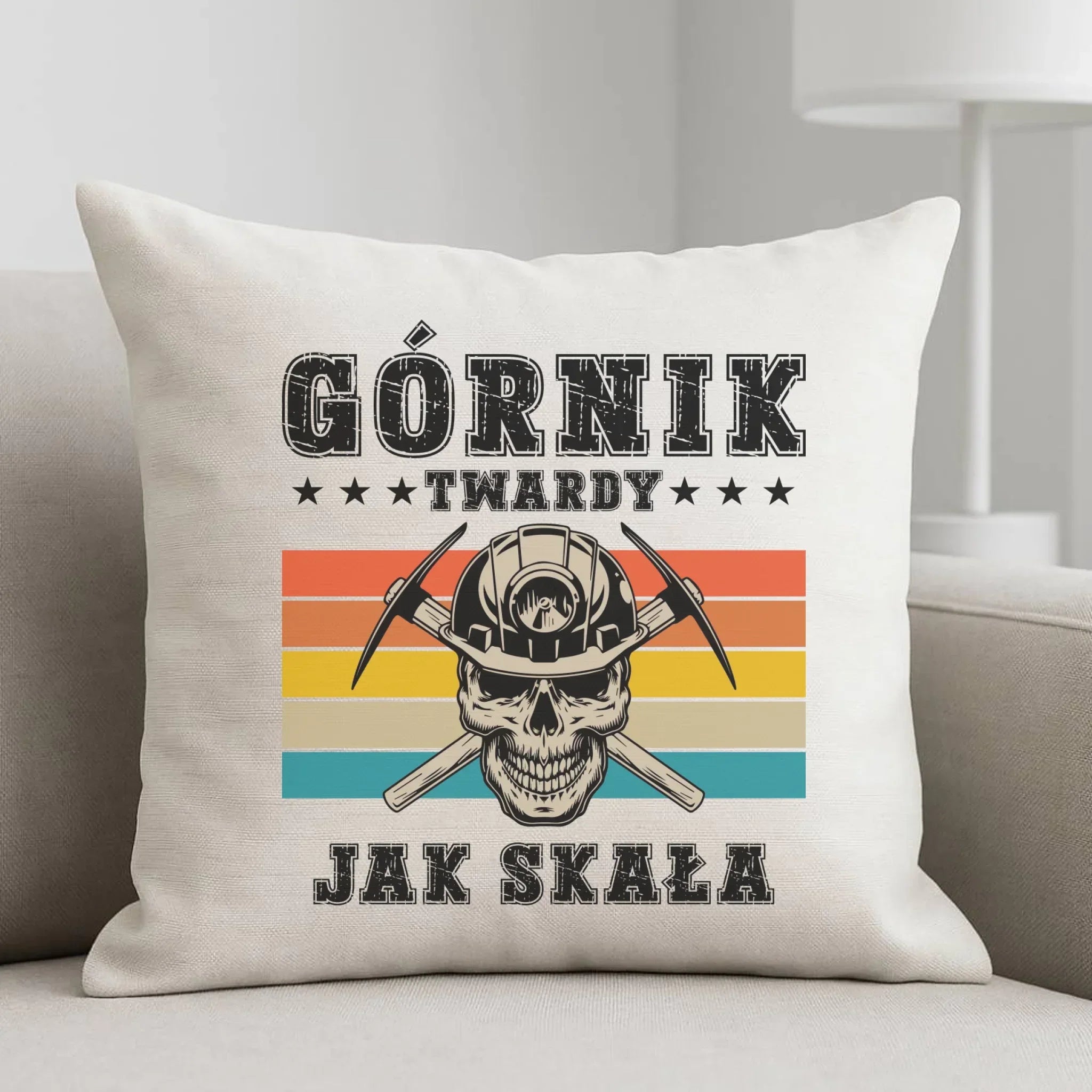 Poduszka - prezent dla górnika - Górnik twardy jak skała G21 - StoryCups.pl