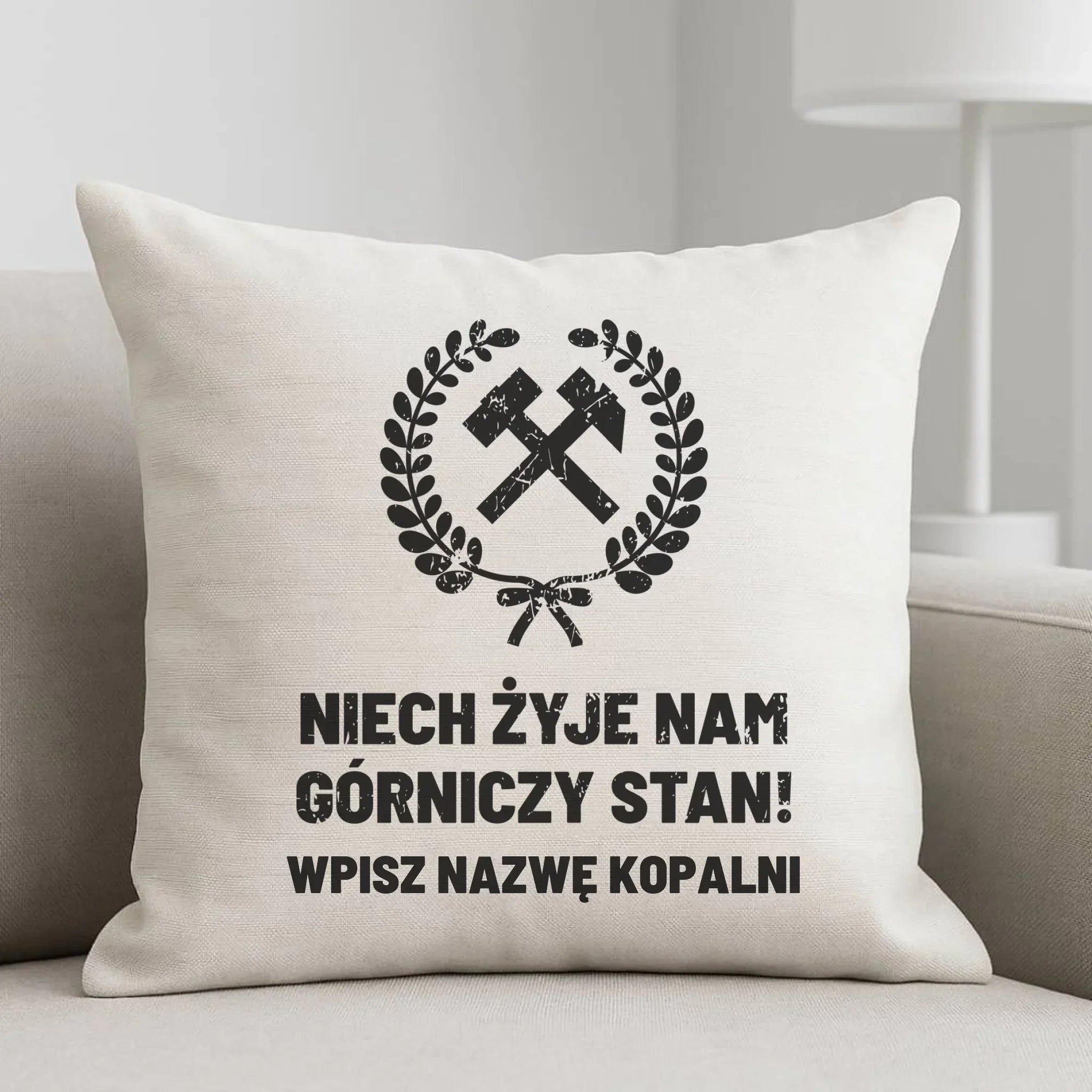 Poduszka - prezent dla górnika - Niech żyje nam górniczy stan - personalizowana G24 - StoryCups.pl