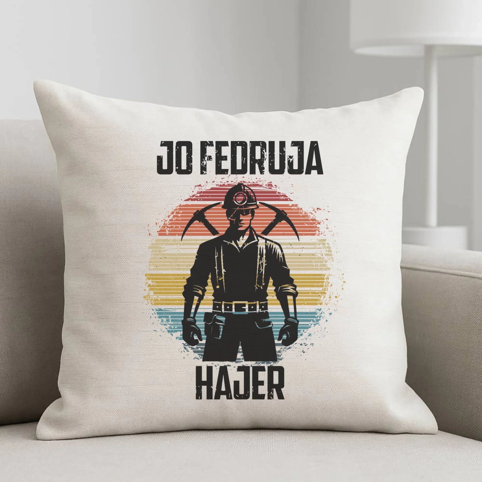 Poduszka - prezent dla górnika - Jo fedruja Hajer G26 - StoryCups.pl