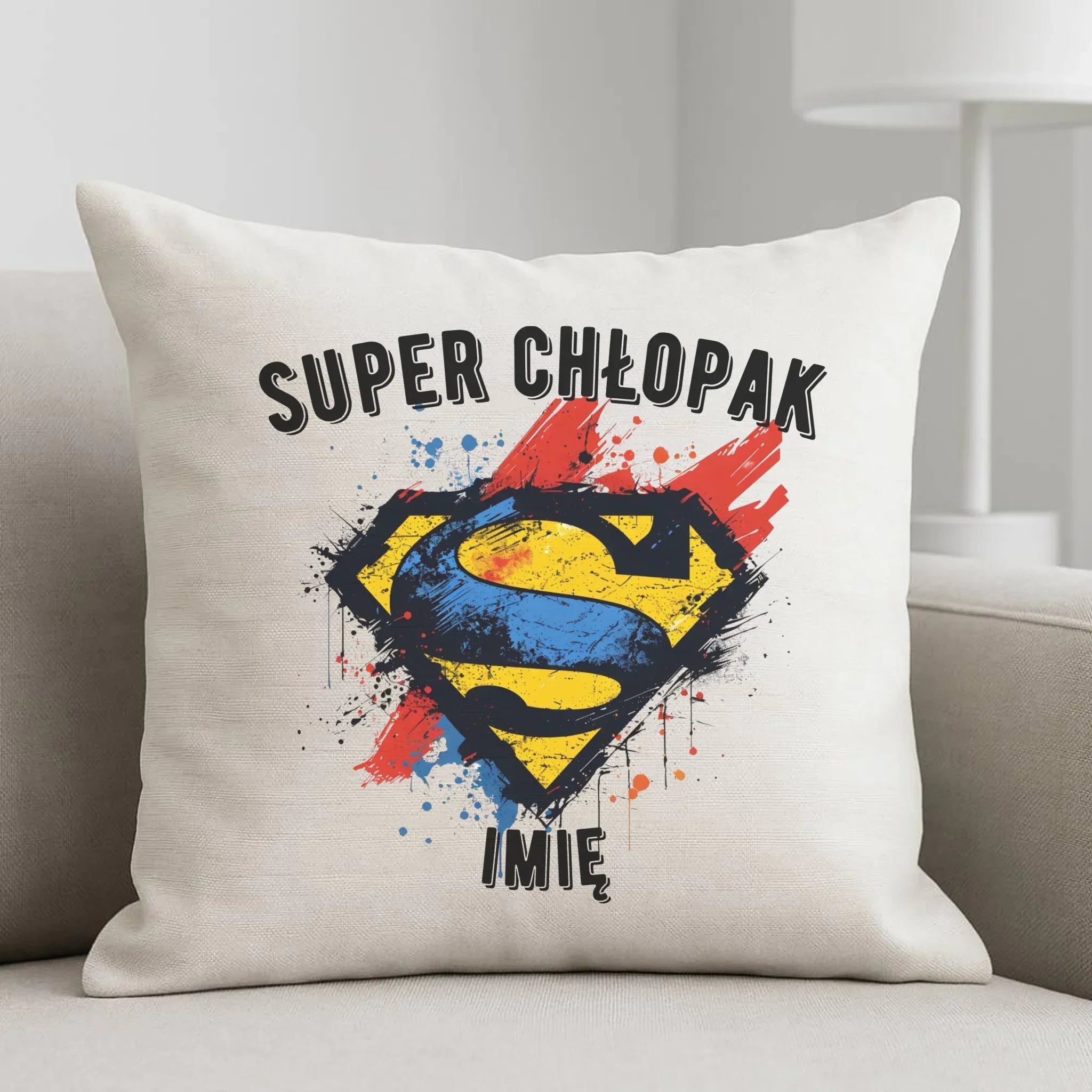 Poduszka - prezent na Dzień Chłopaka - Super Chłopak - personalizowana DCH18 - StoryCups.pl