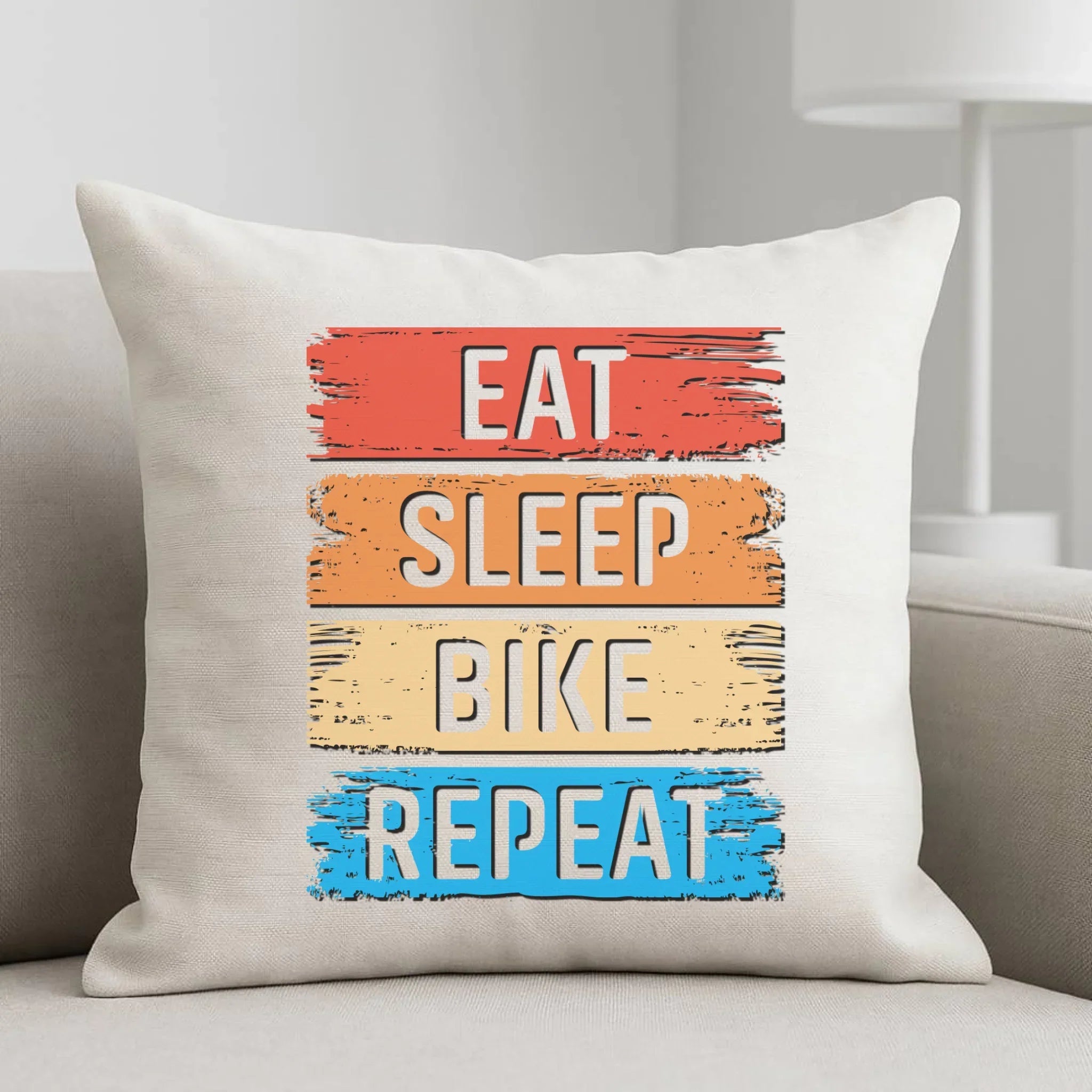 Eat Sleep Bike Repeat | Poduszka dla rowerzysty HR03 - StoryCups.pl