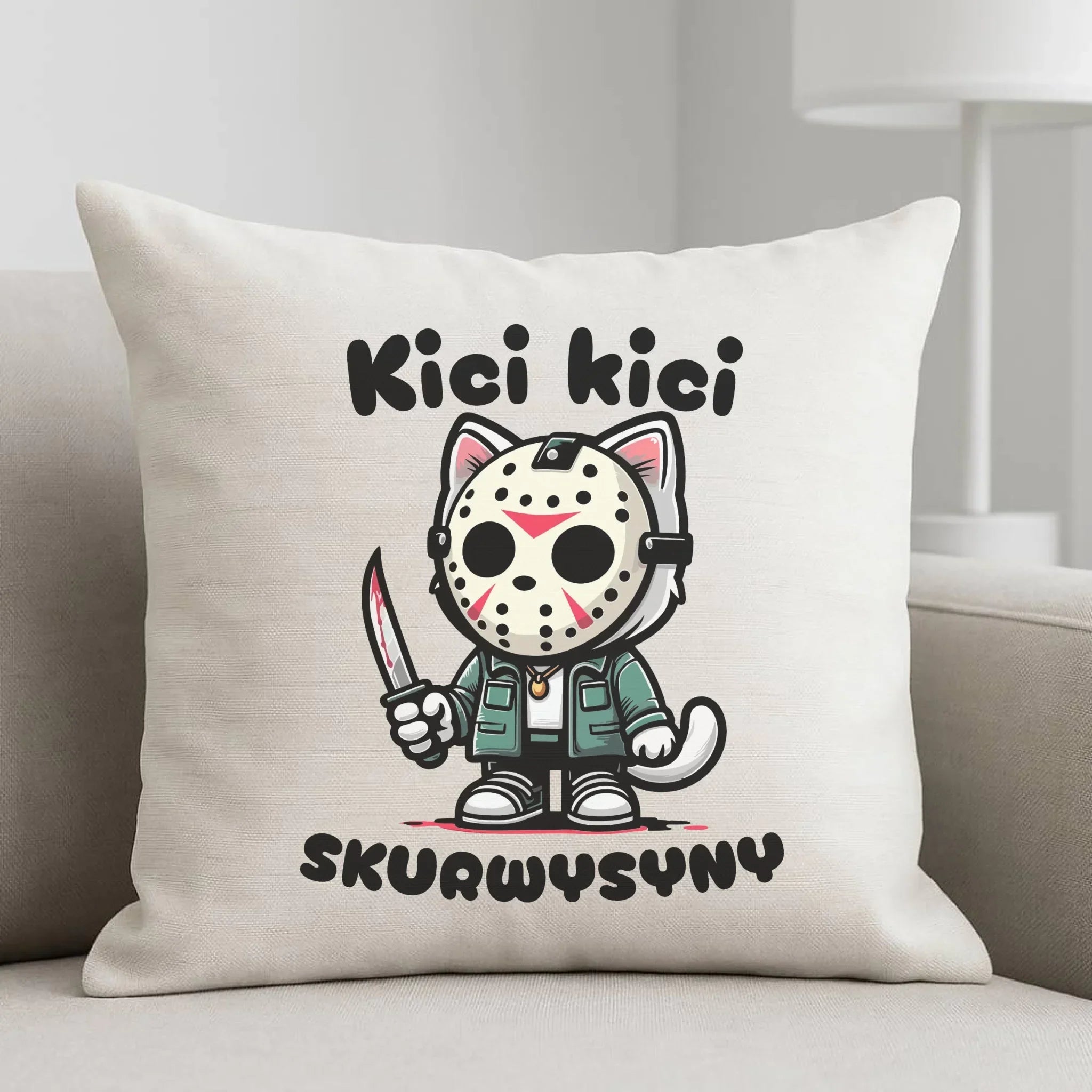 Poduszka na Halloween - Kici kici sk*rwysyny - bez cenzury HL28 - StoryCups.pl